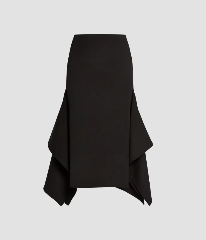 Draped Grain De Poudre Pencil Skirt sold by ERDEM
