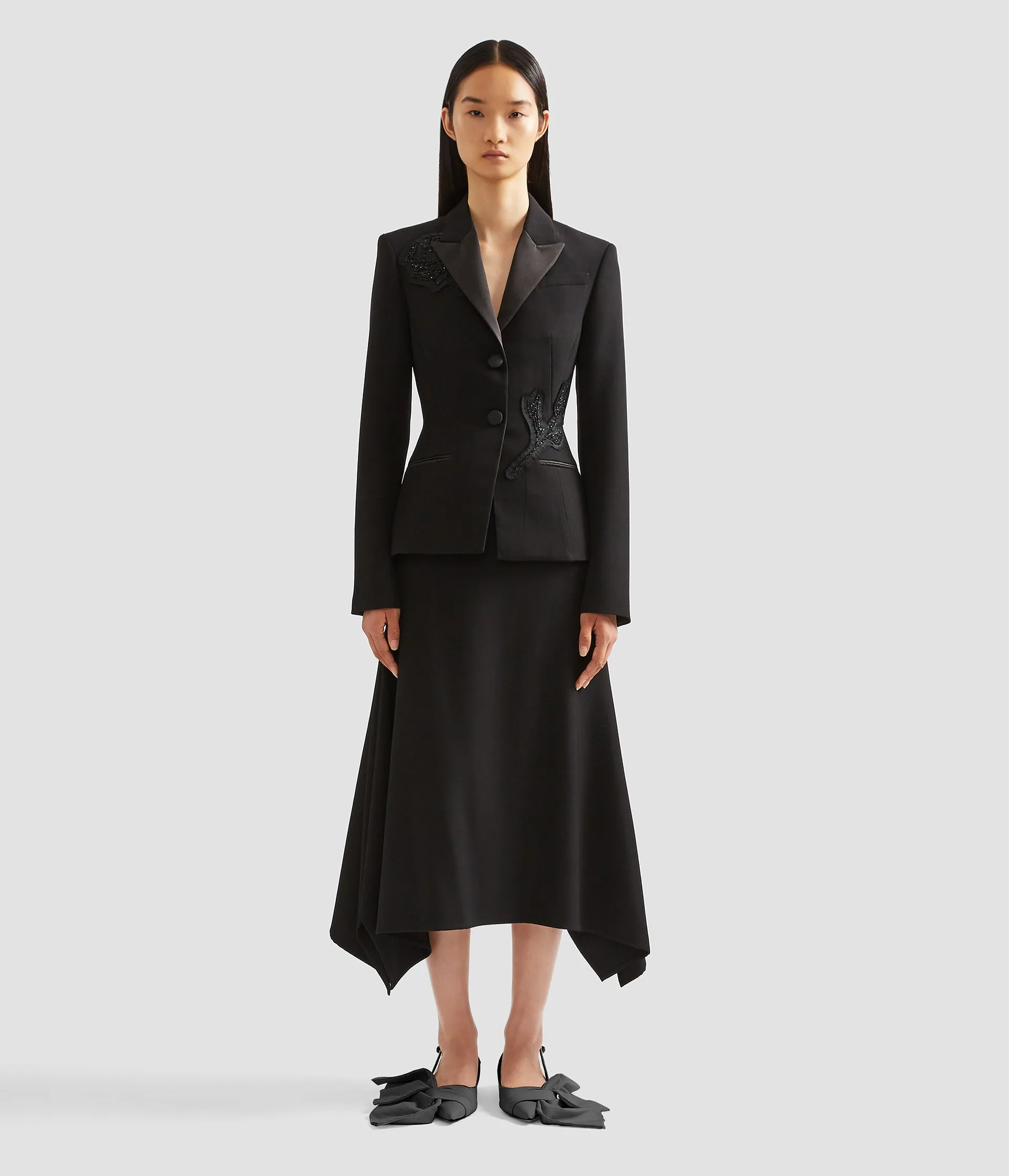 Draped Grain De Poudre Pencil Skirt sold by ERDEM product image thumbnail 4