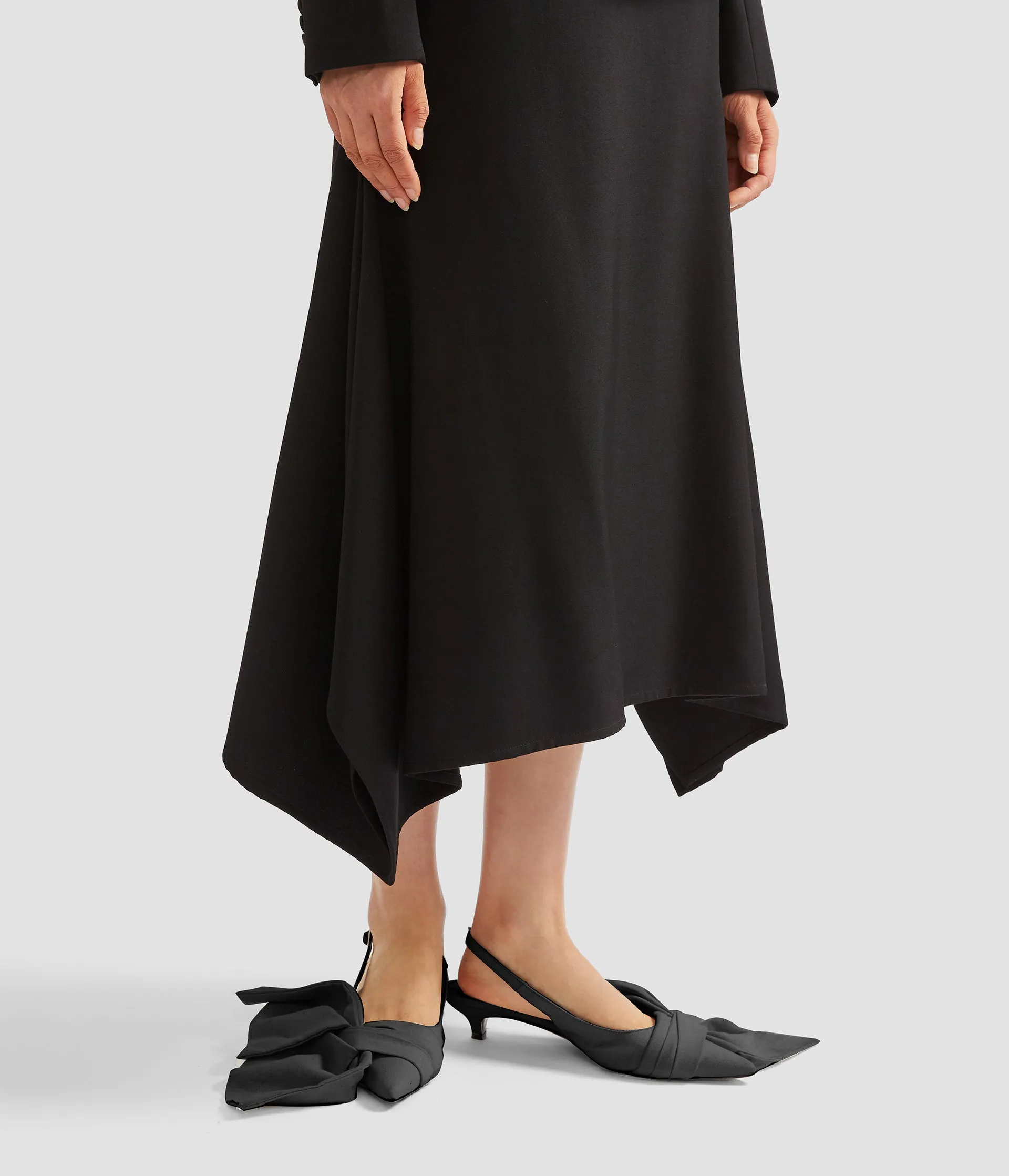 Draped Grain De Poudre Pencil Skirt sold by ERDEM product image thumbnail 5