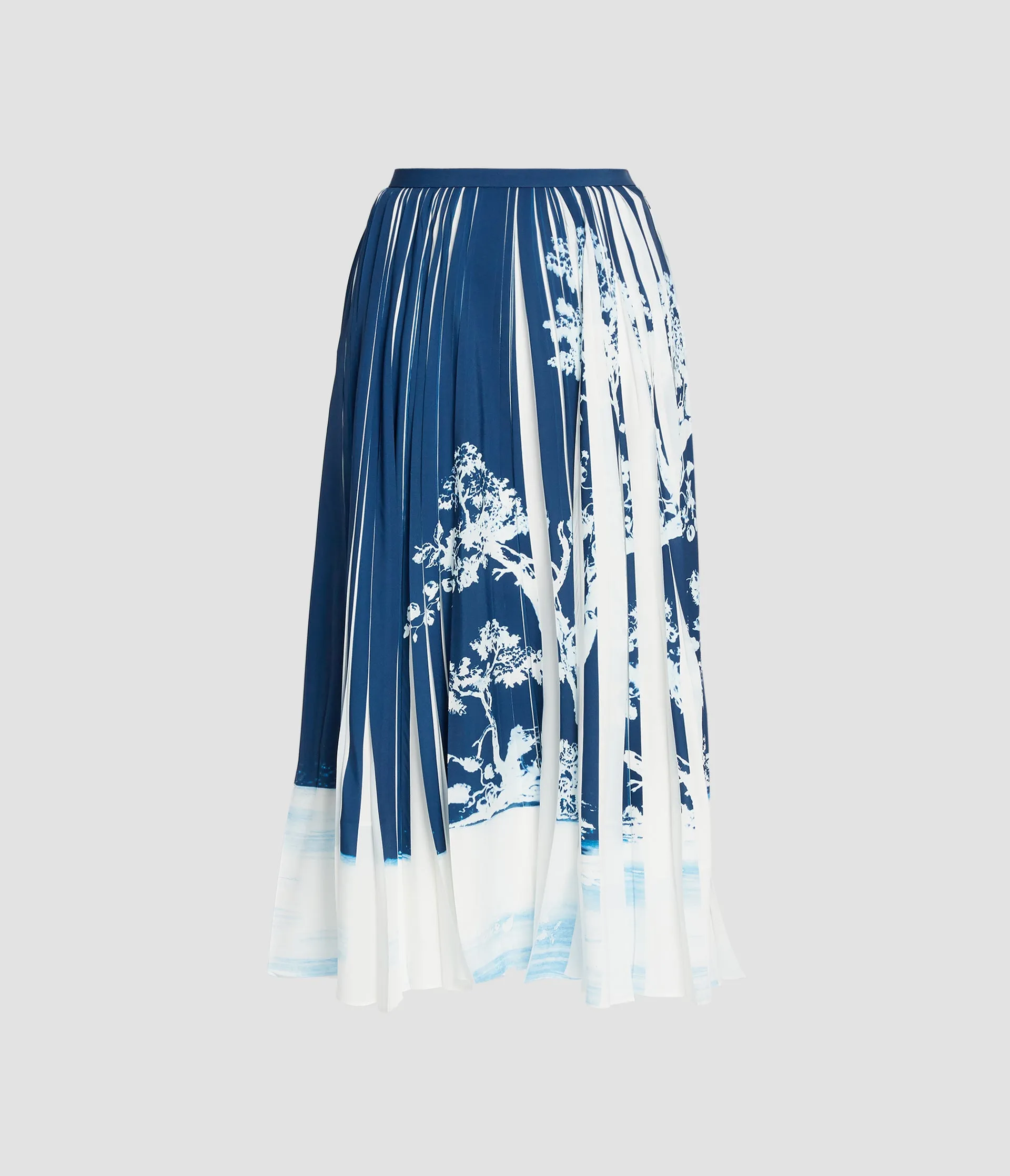 Printed Crepe De Chine Pleated Midi Skirt sold by ERDEM