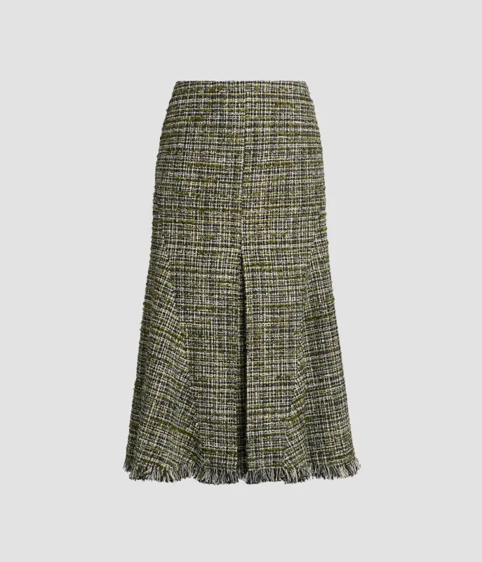 Tweed A-Line Midi Skirt sold by ERDEM