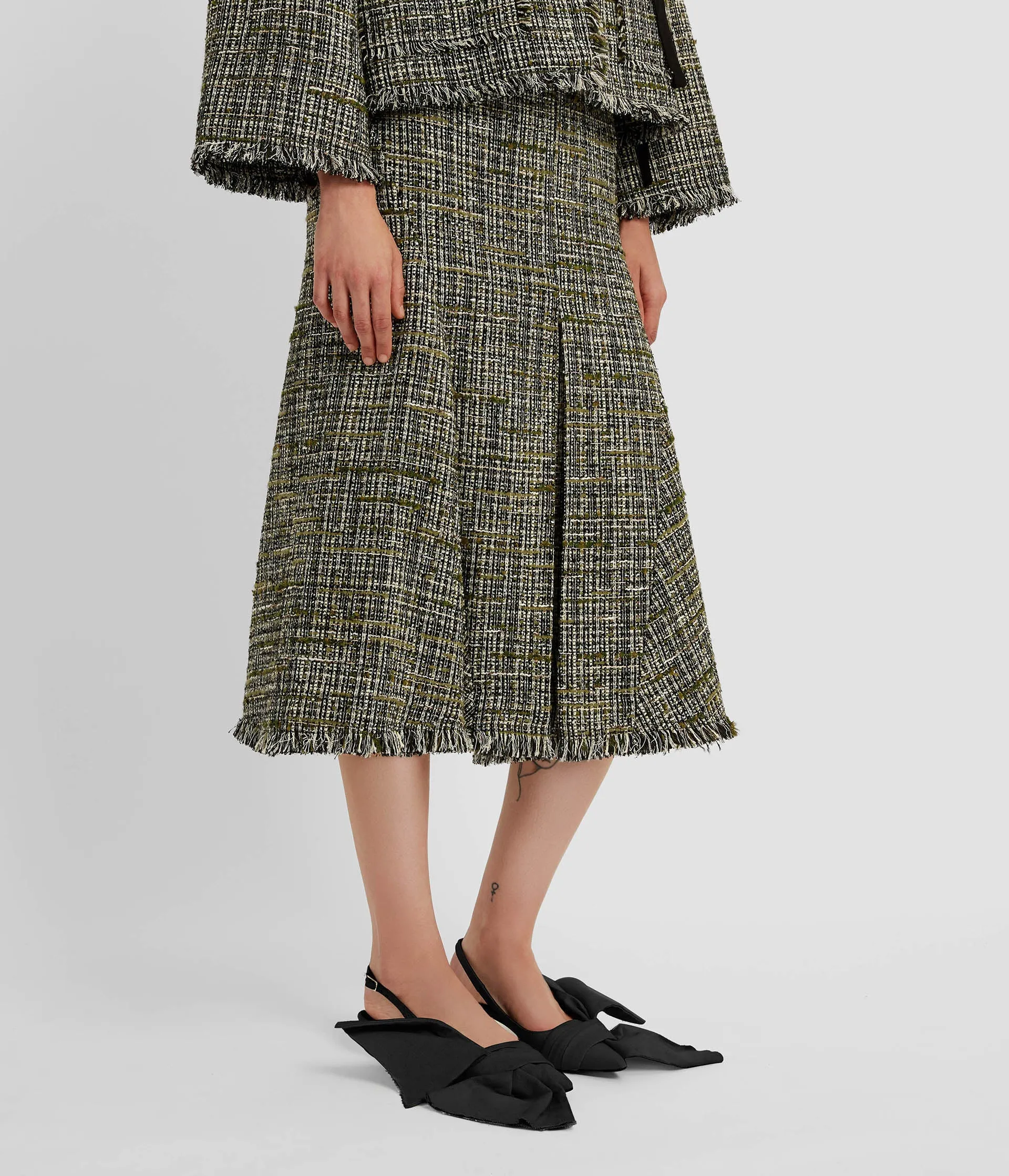 Tweed A-Line Midi Skirt sold by ERDEM product image thumbnail 4