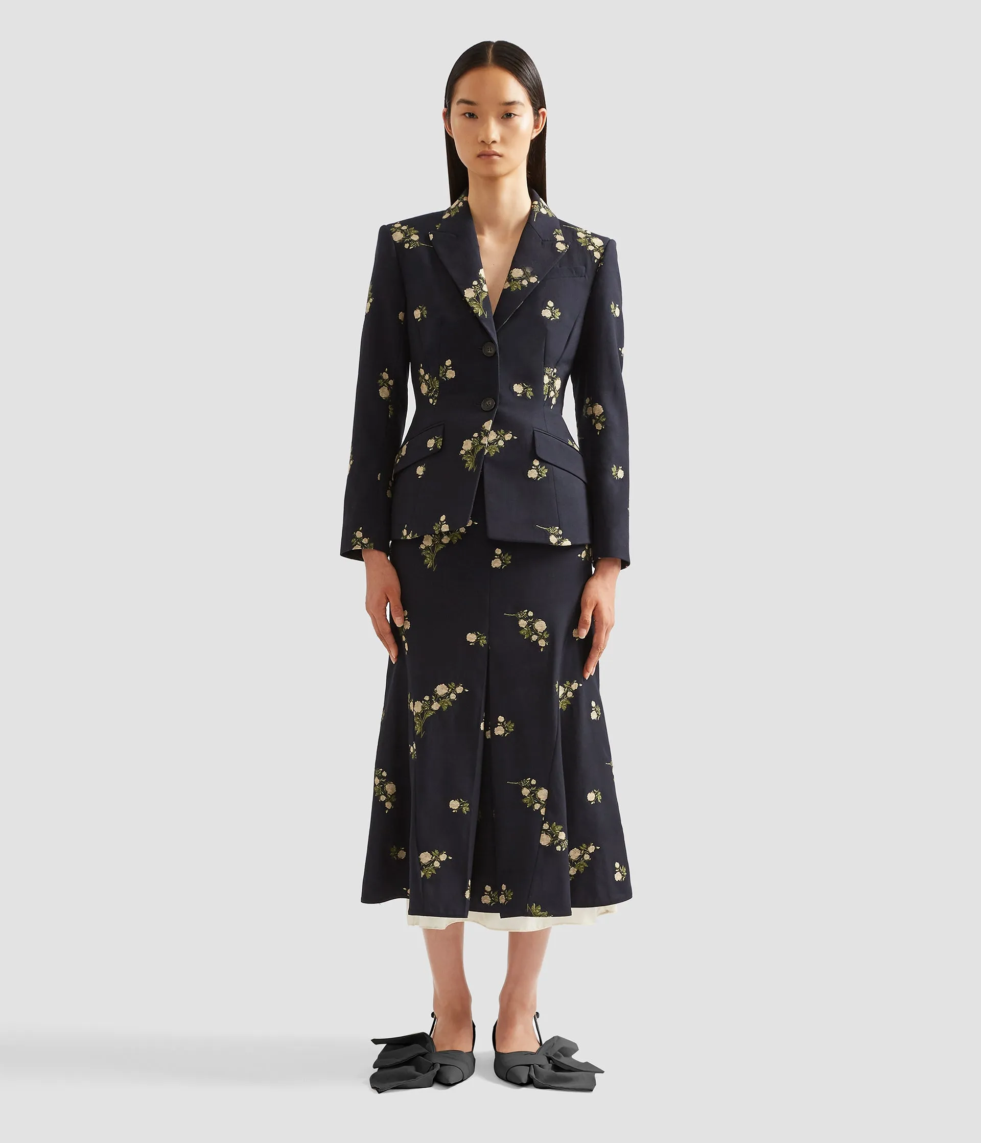 Floral Jacquard Pencil Skirt sold by ERDEM product image thumbnail 4