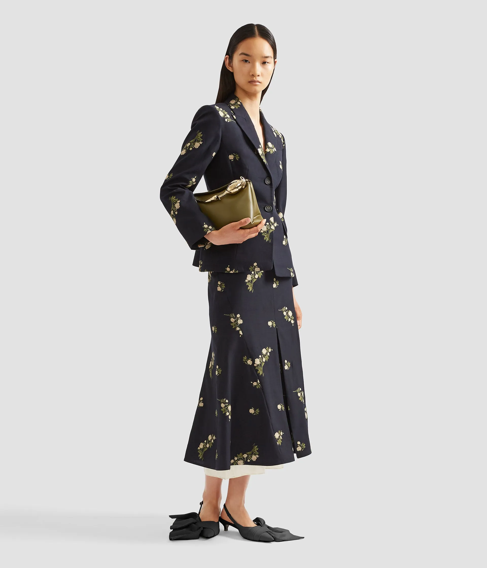 Floral Jacquard Pencil Skirt sold by ERDEM product image thumbnail 2