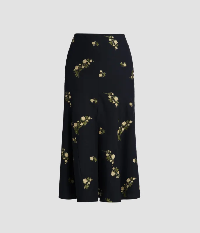 Floral Jacquard Pencil Skirt sold by ERDEM