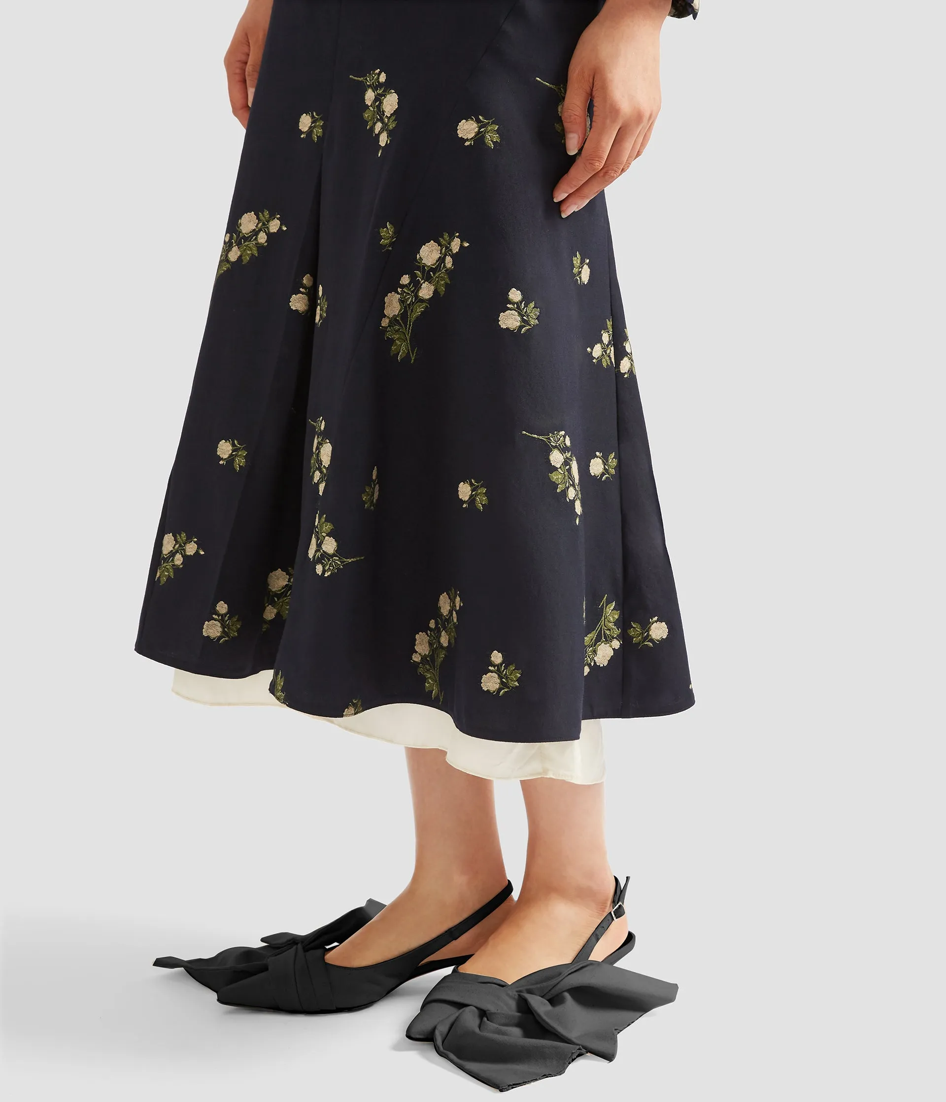 Floral Jacquard Pencil Skirt sold by ERDEM product image thumbnail 5