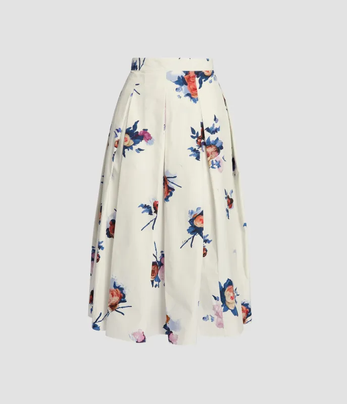 Floral Print Full Midi Skirt sold by ERDEM