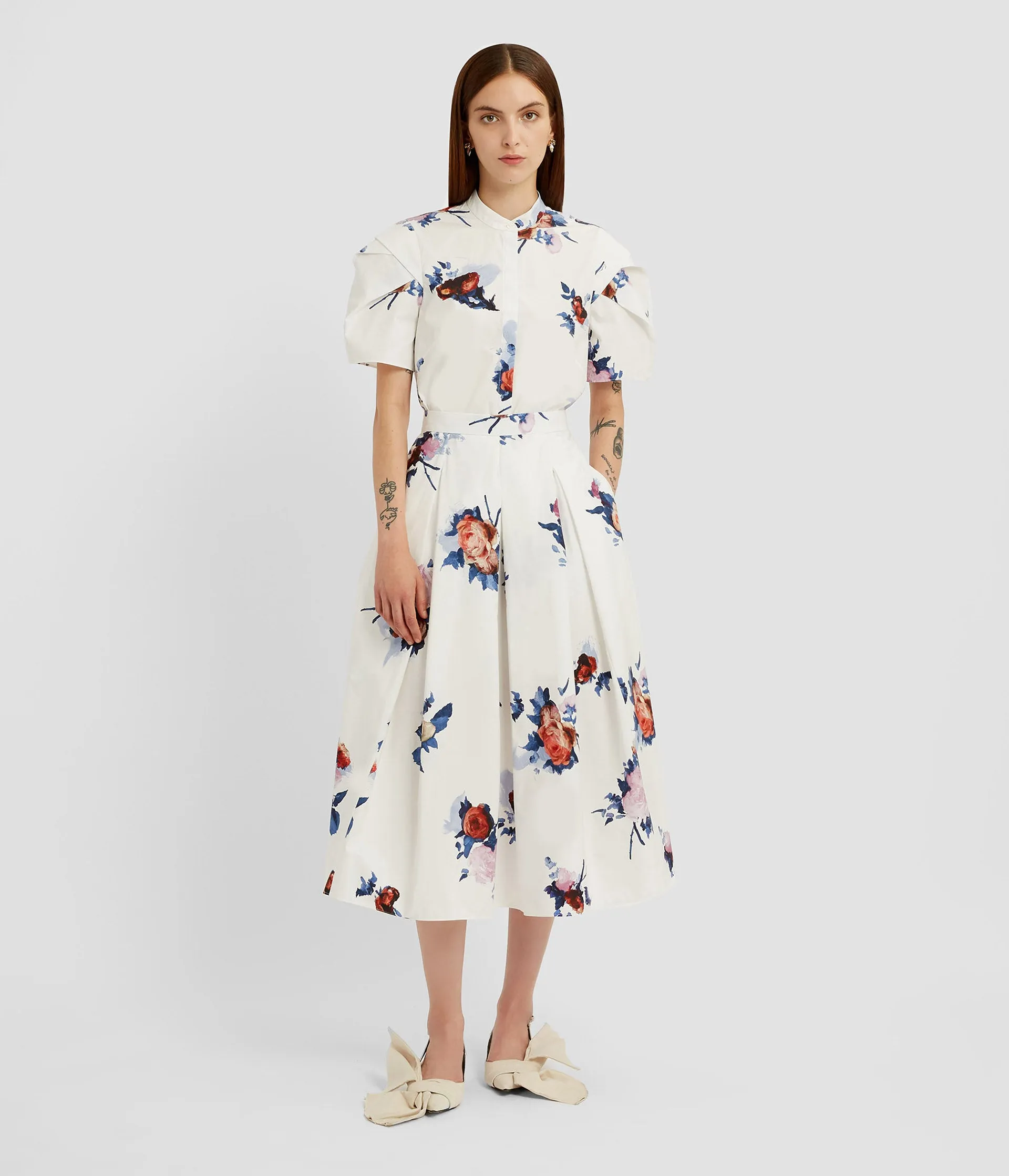 Floral Print Full Midi Skirt sold by ERDEM product image thumbnail 2