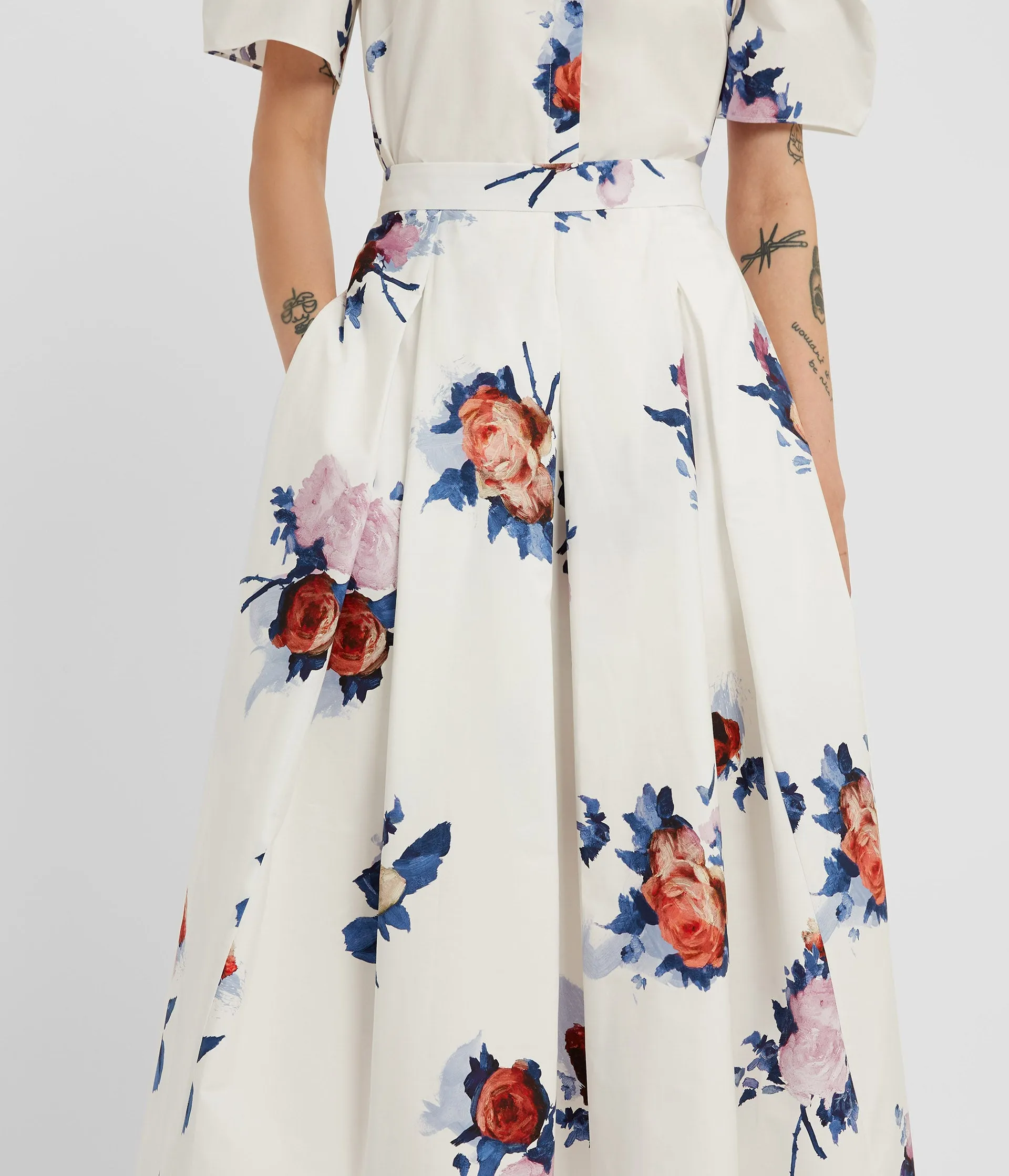 Floral Print Full Midi Skirt sold by ERDEM product image thumbnail 4