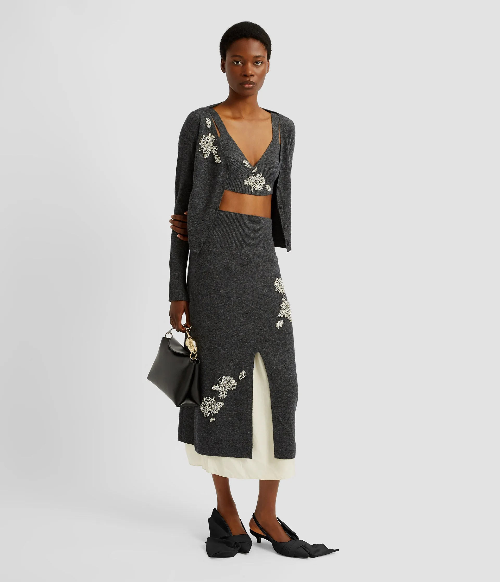Embellished Knit Pencil Skirt sold by ERDEM product image thumbnail 2