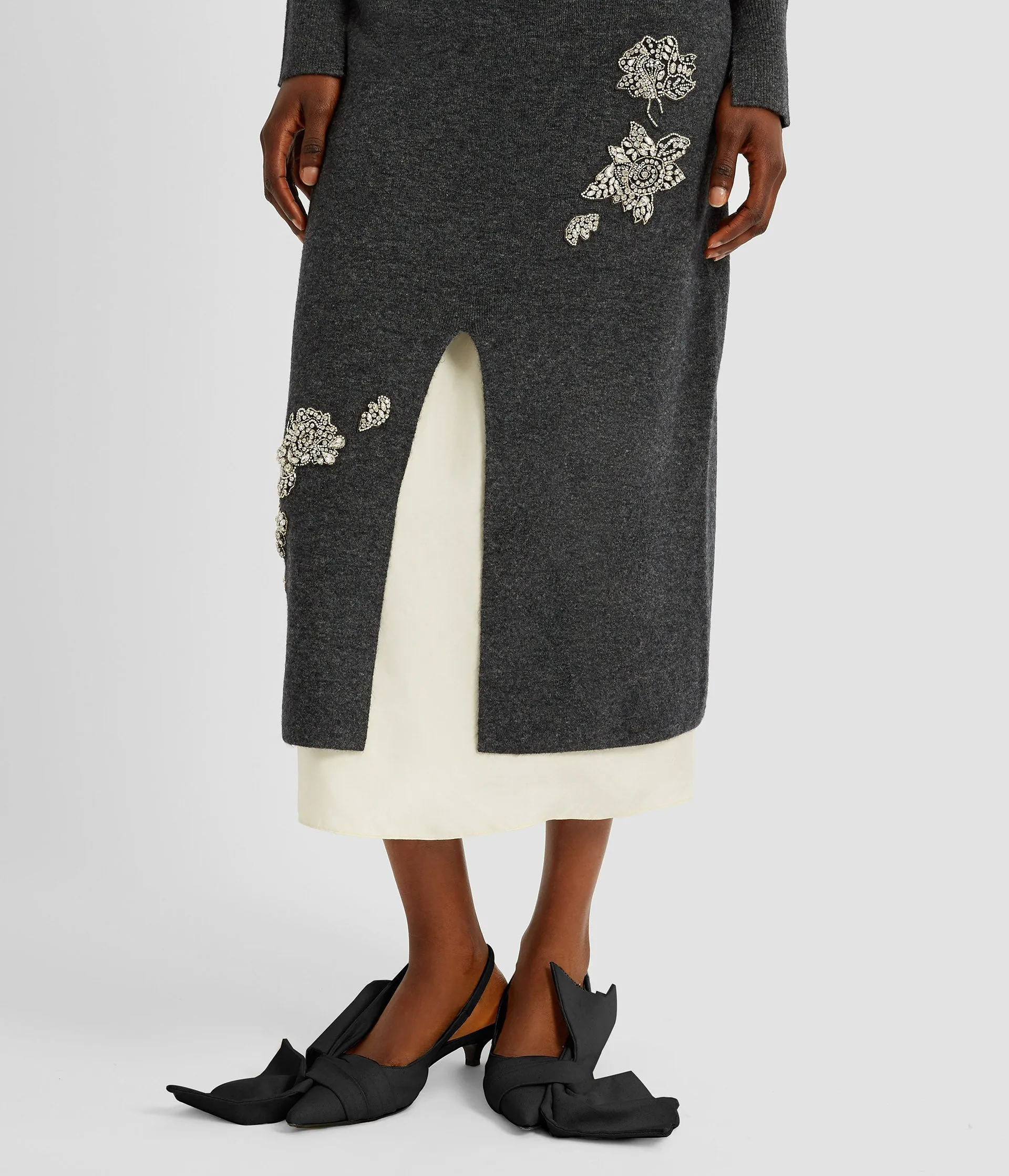 Embellished Knit Pencil Skirt sold by ERDEM product image thumbnail 4