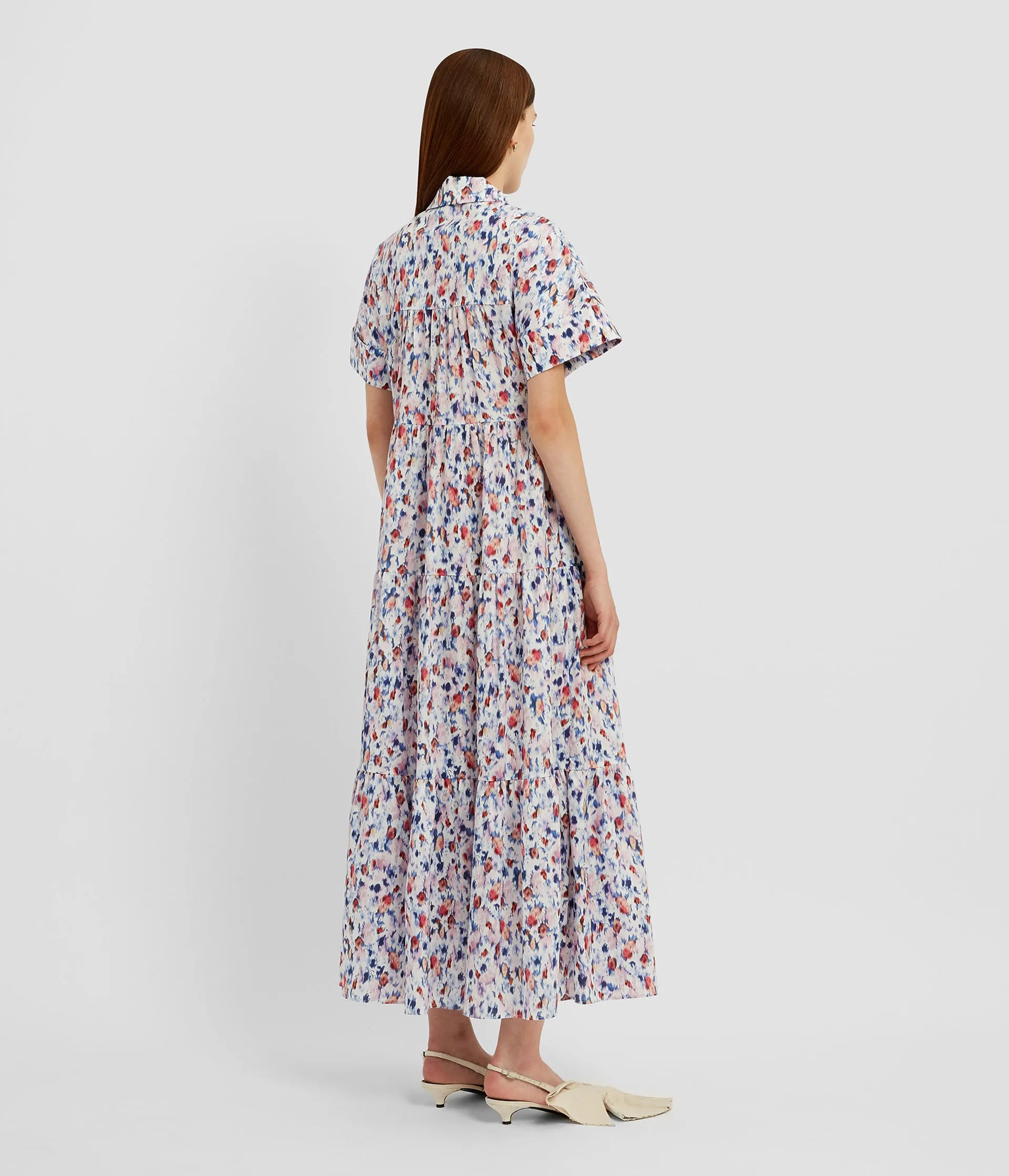 Floral Print Tiered Shirt Dress sold by ERDEM product image thumbnail 3