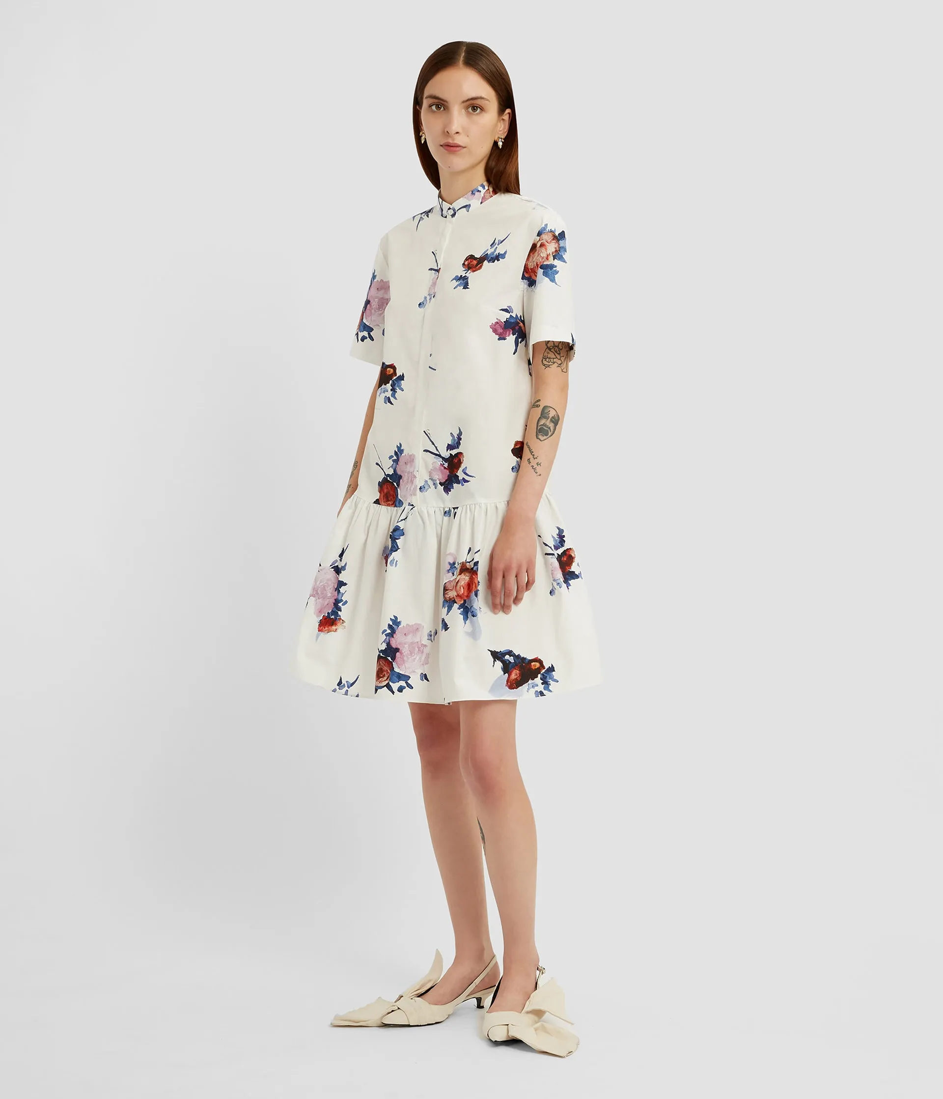 Floral Print Peplum Mini Dress sold by ERDEM product image thumbnail 2