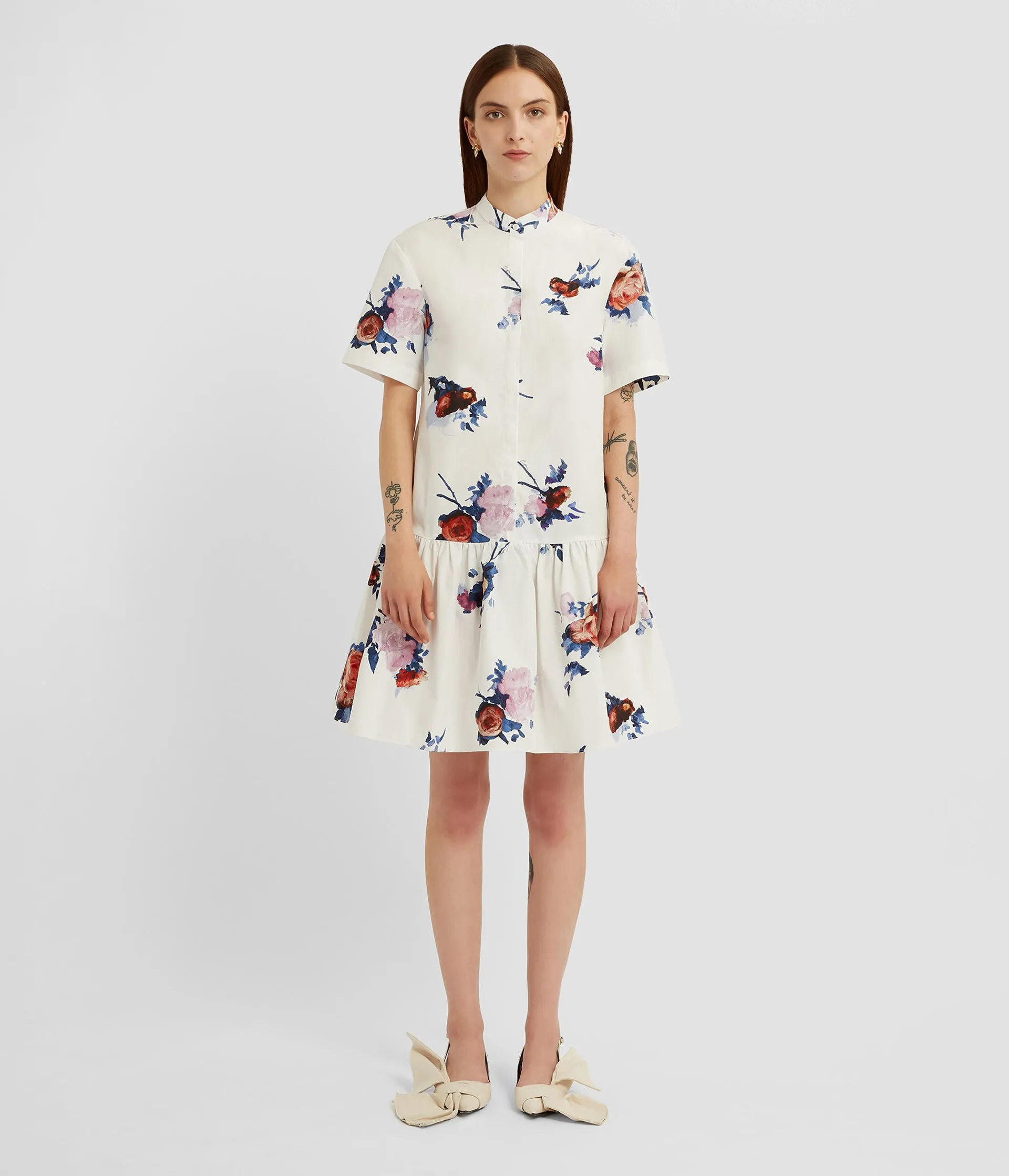 Floral Print Peplum Mini Dress sold by ERDEM product image thumbnail 4