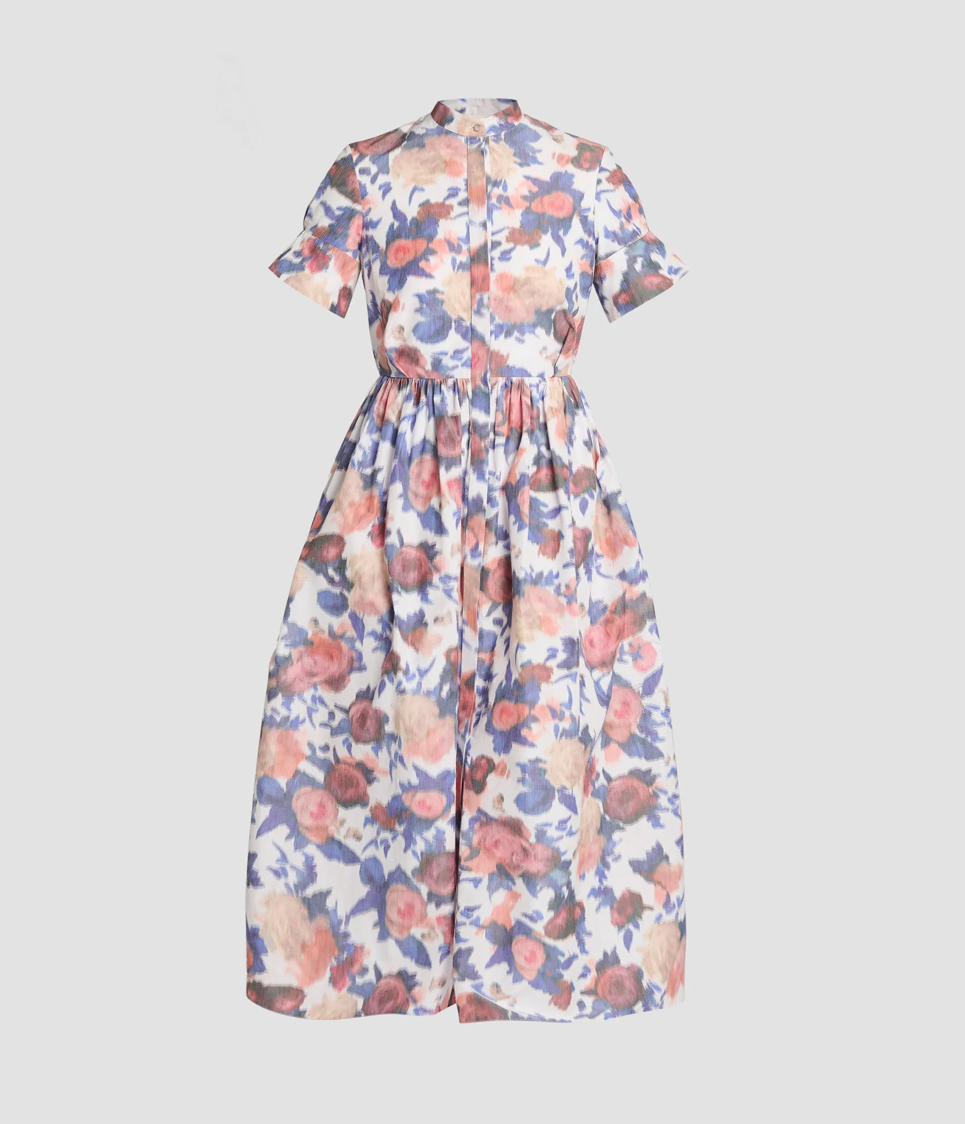 Floral Print Chiné Taffeta Shirt Dress sold by ERDEM