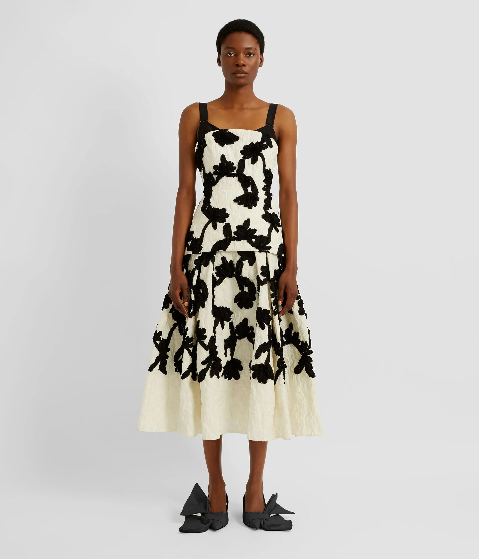 Embroidered Jacquard Flared Midi Dress sold by ERDEM product image thumbnail 4