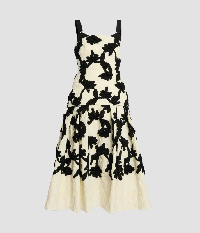 Embroidered Jacquard Flared Midi Dress sold by ERDEM