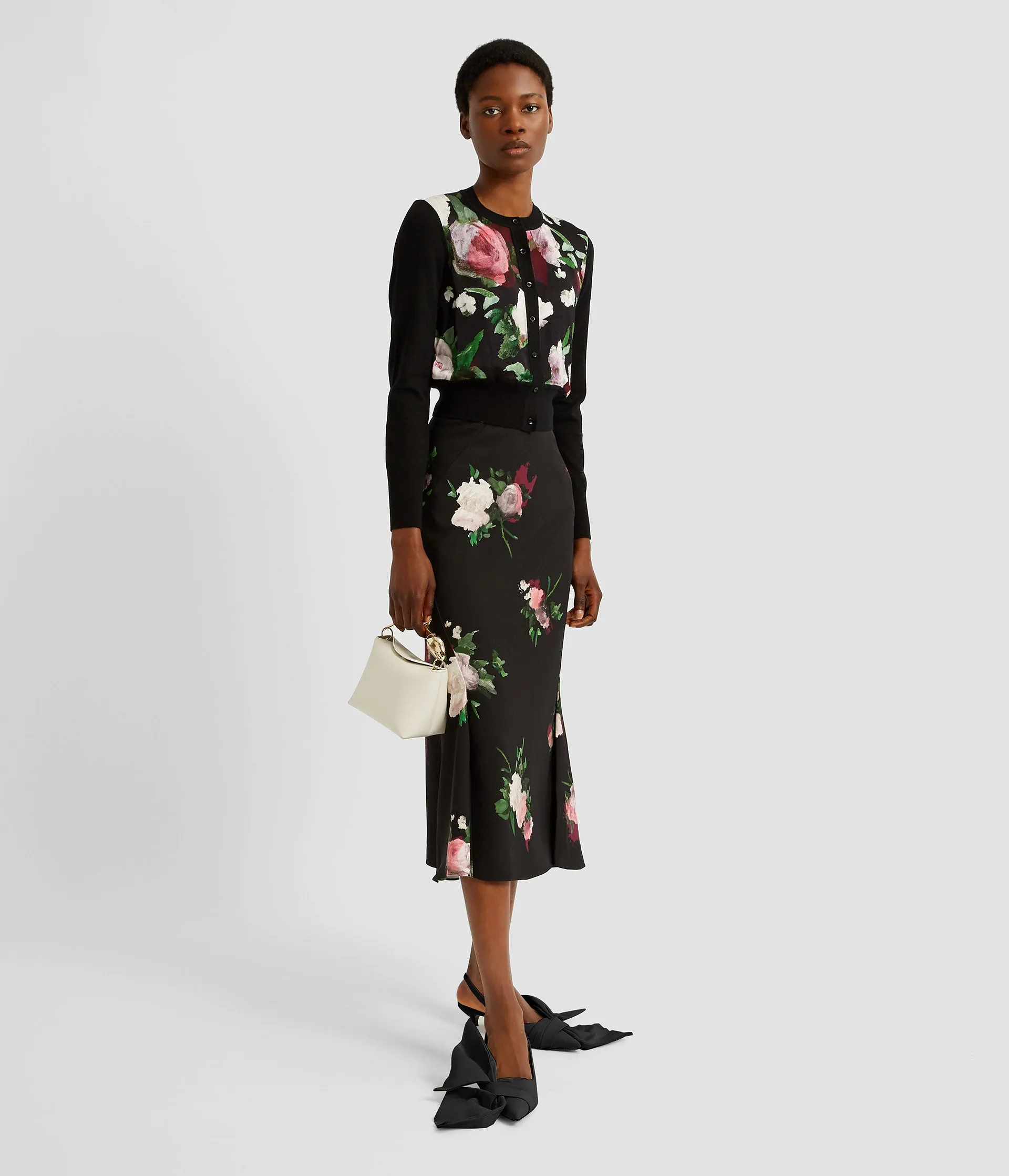 Floral Print A Line Midi Skirt sold by ERDEM product image thumbnail 2