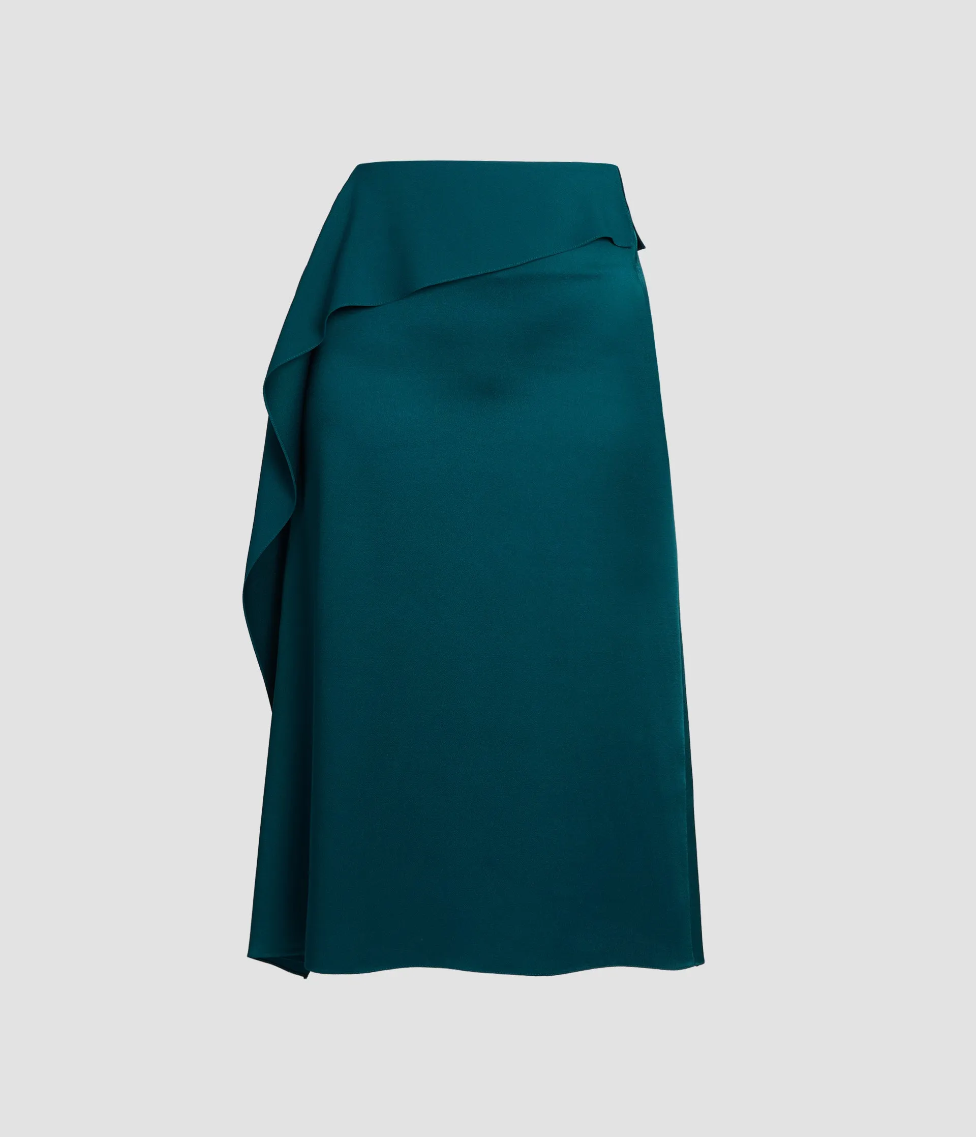 Draped Satin Cady A Line Midi Skirt sold by ERDEM