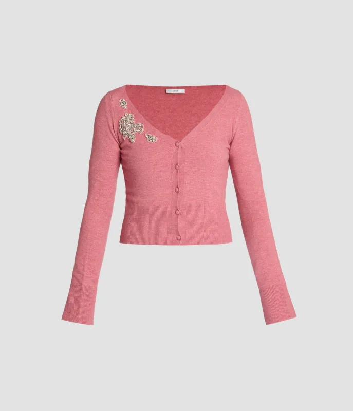 Embellished Cropped Cardigan sold by ERDEM