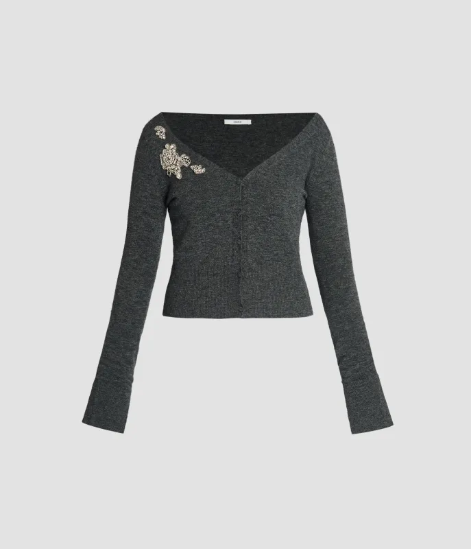Embellished Cropped Cardigan sold by ERDEM