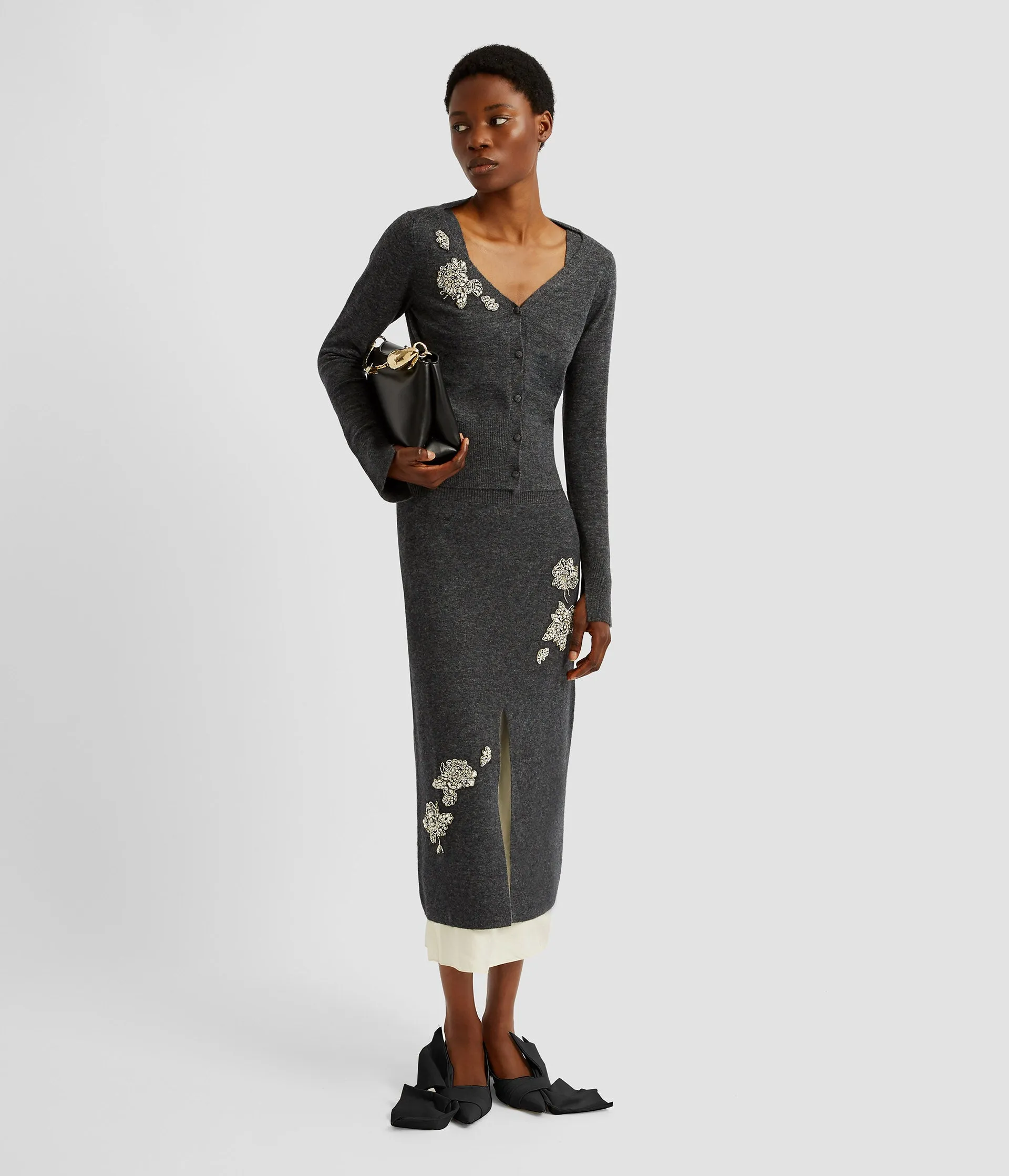 Embellished Cropped Cardigan sold by ERDEM product image thumbnail 2