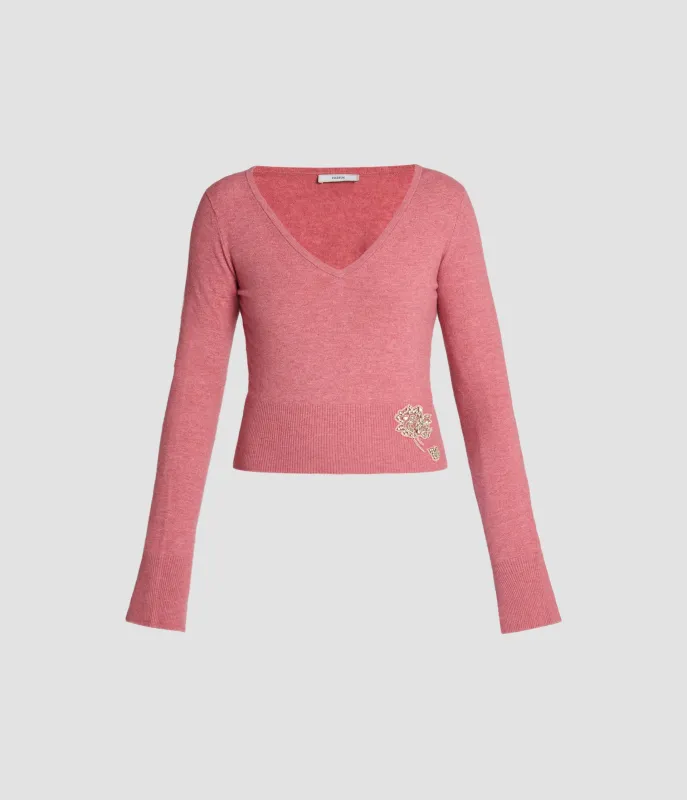 Embellished Cropped Jumper sold by ERDEM