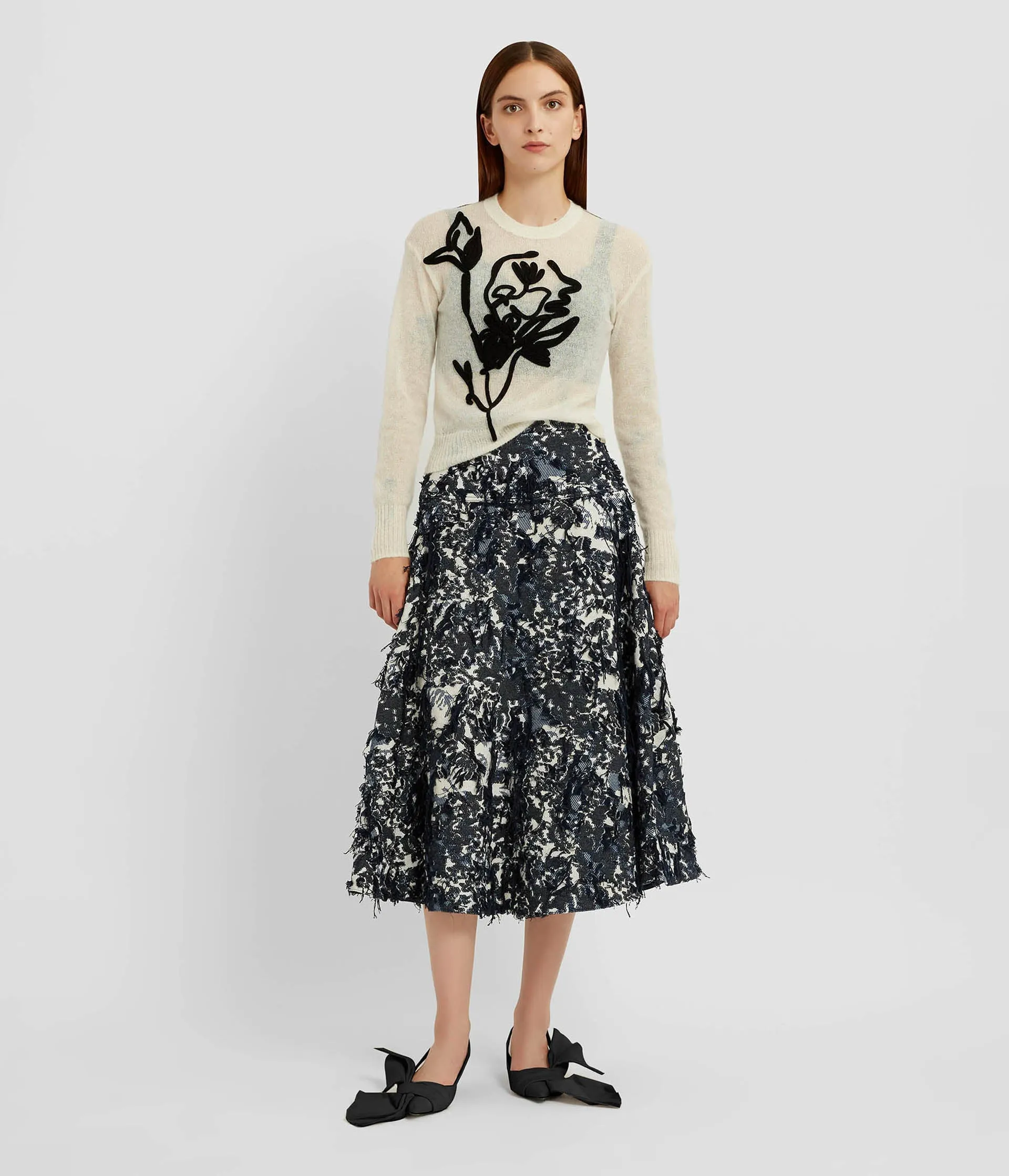 Alpaca and Wool-Blend Crew Neck Jumper sold by ERDEM product image thumbnail 4