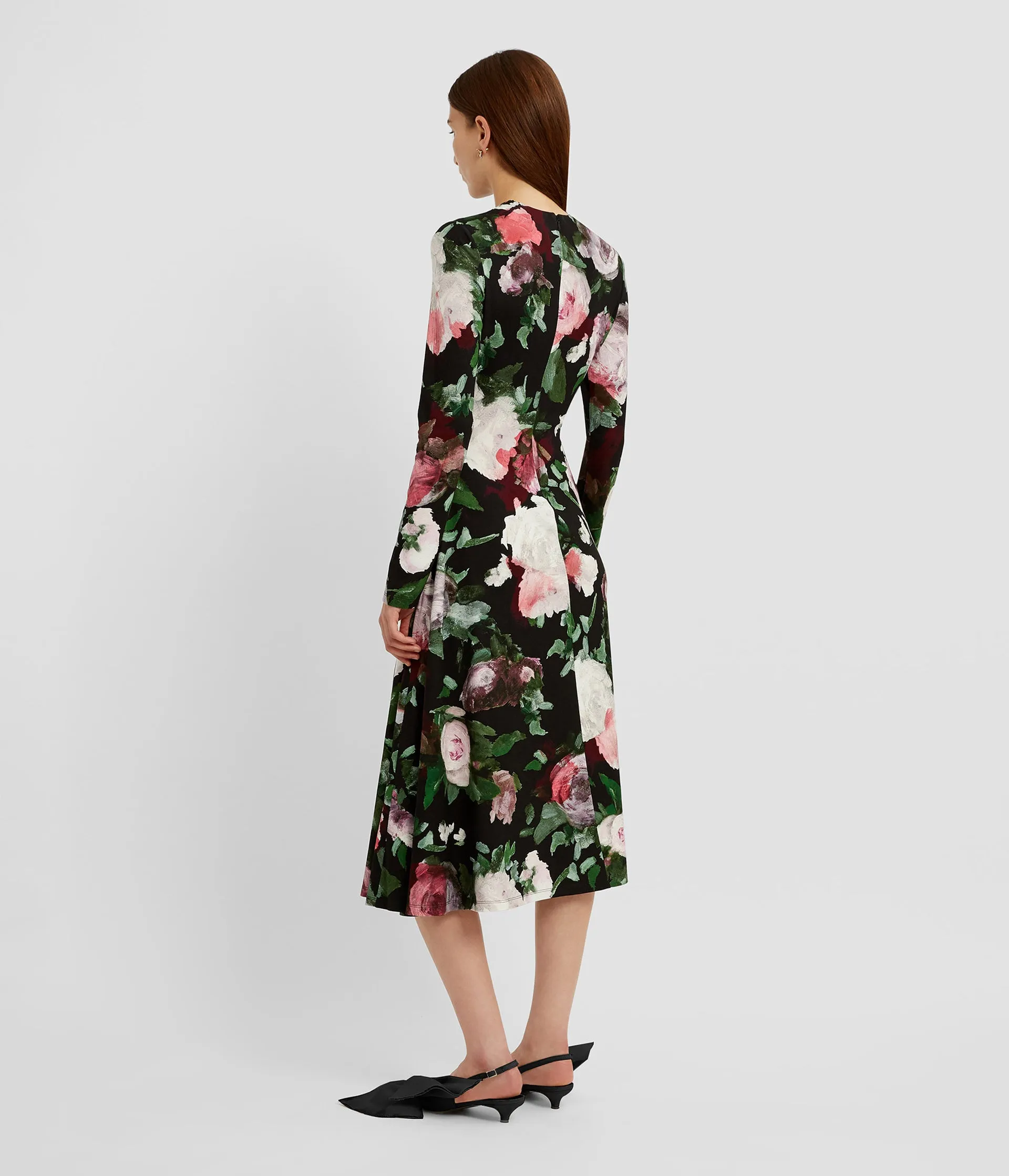 Floral Print Gathered Midi Dress sold by ERDEM product image thumbnail 3