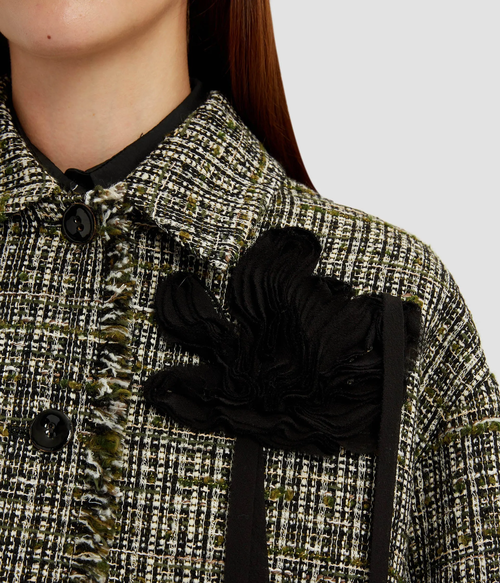 Floral Appliqué Tweed Cropped Jacket sold by ERDEM product image thumbnail 5