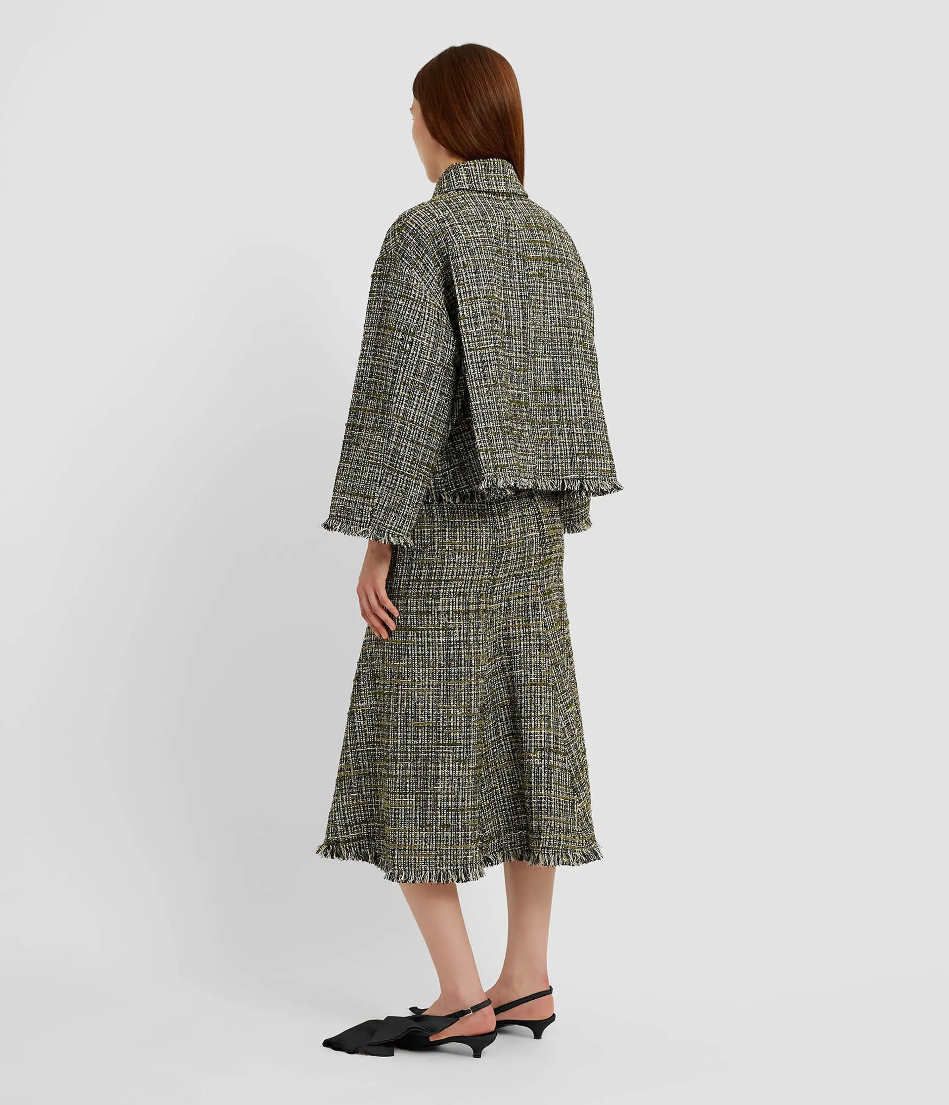 Floral Appliqué Tweed Cropped Jacket sold by ERDEM product image thumbnail 3