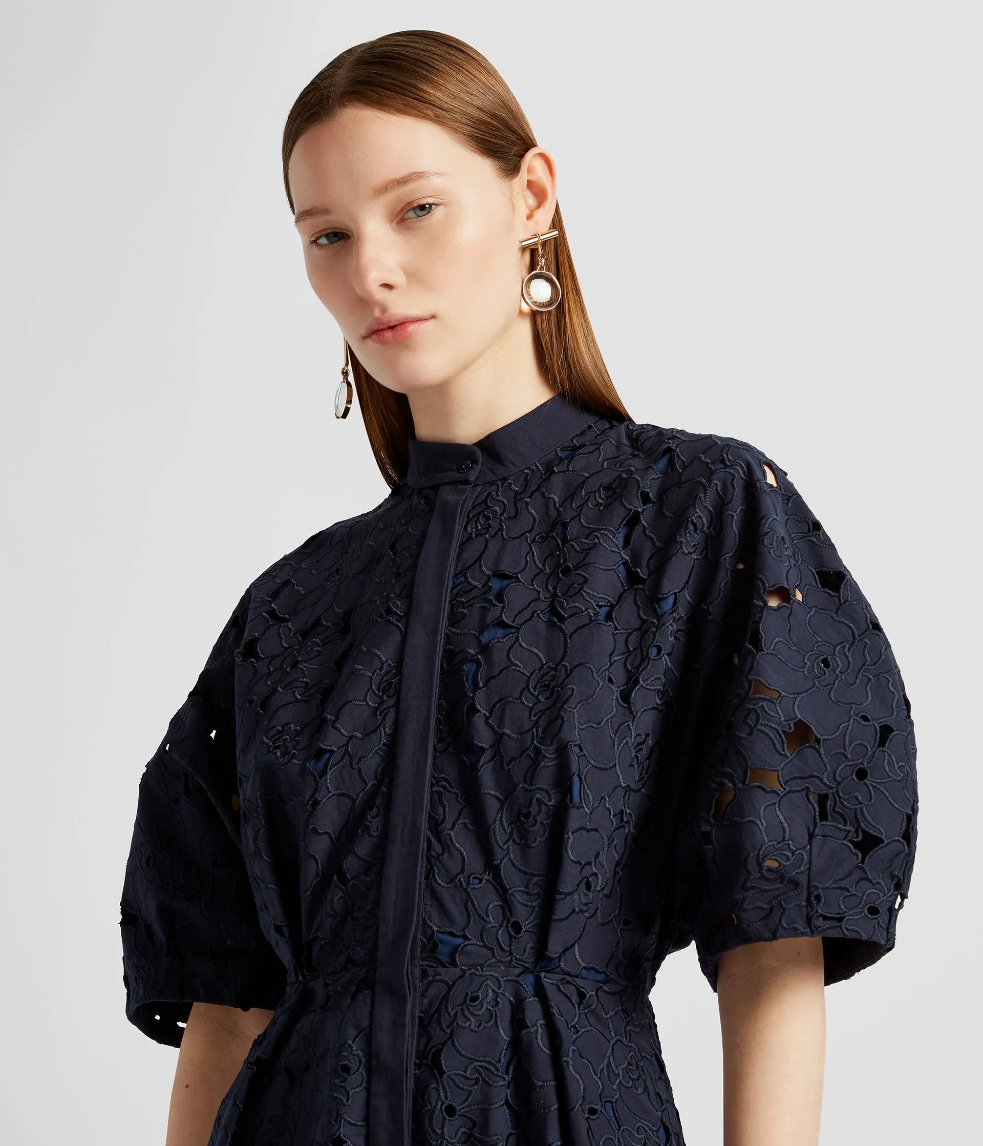 Short Sleeve Midi Shirt Dress sold by ERDEM product image thumbnail 4