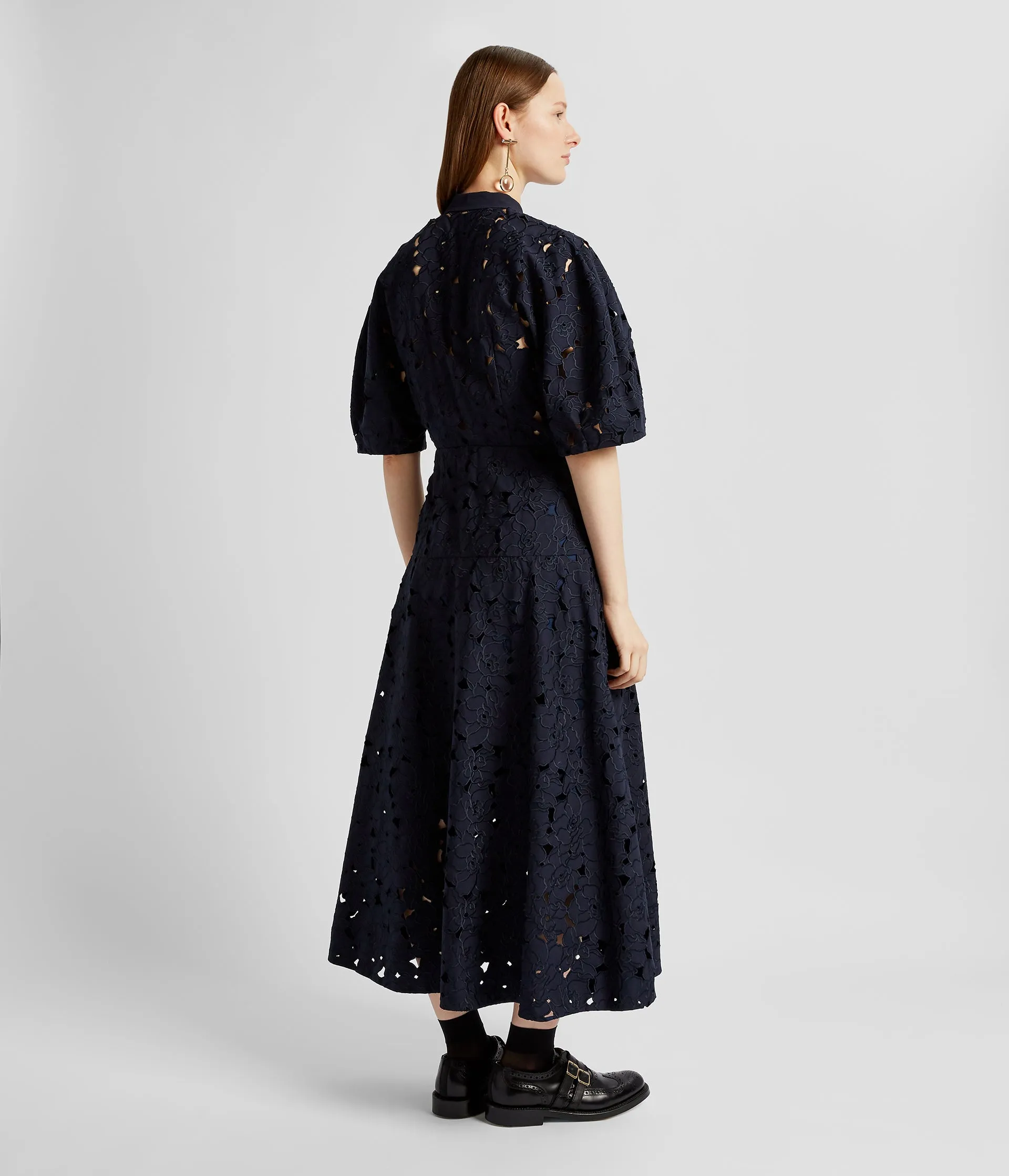 Short Sleeve Midi Shirt Dress sold by ERDEM product image thumbnail 3
