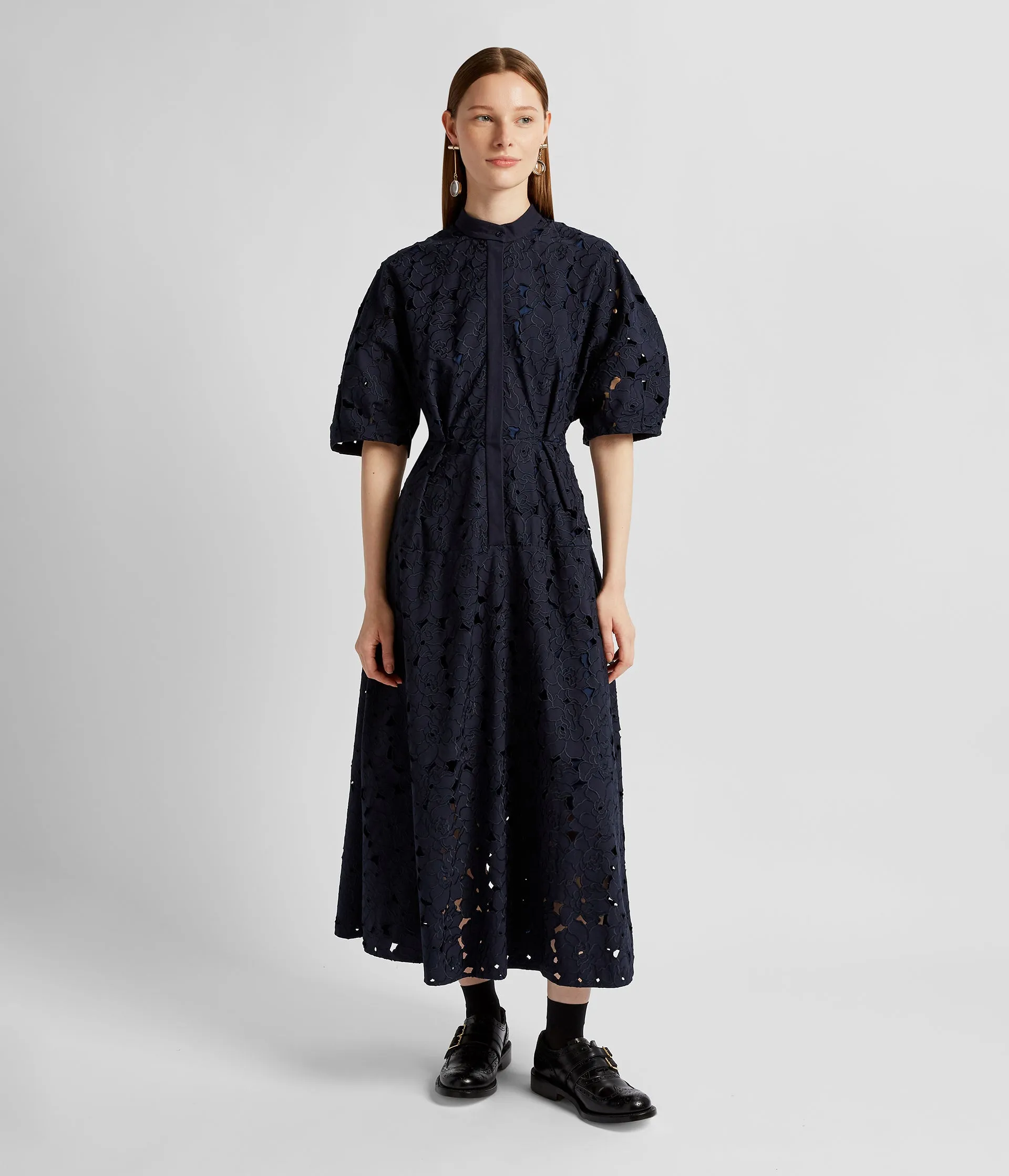 Short Sleeve Midi Shirt Dress sold by ERDEM product image thumbnail 2