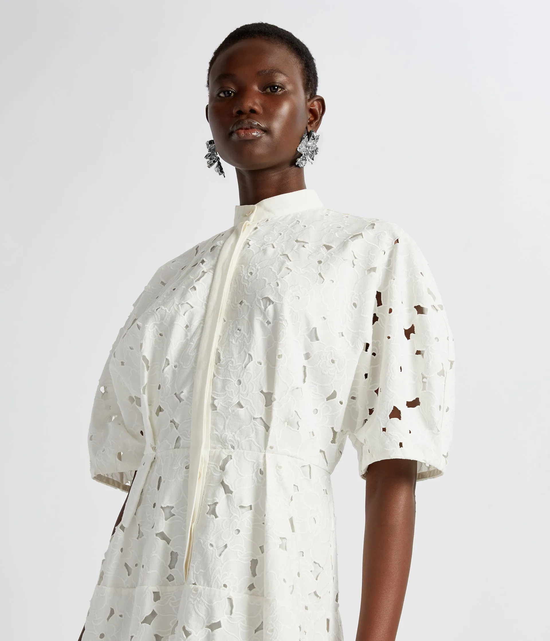 Short Sleeve Midi Shirt Dress sold by ERDEM product image thumbnail 5