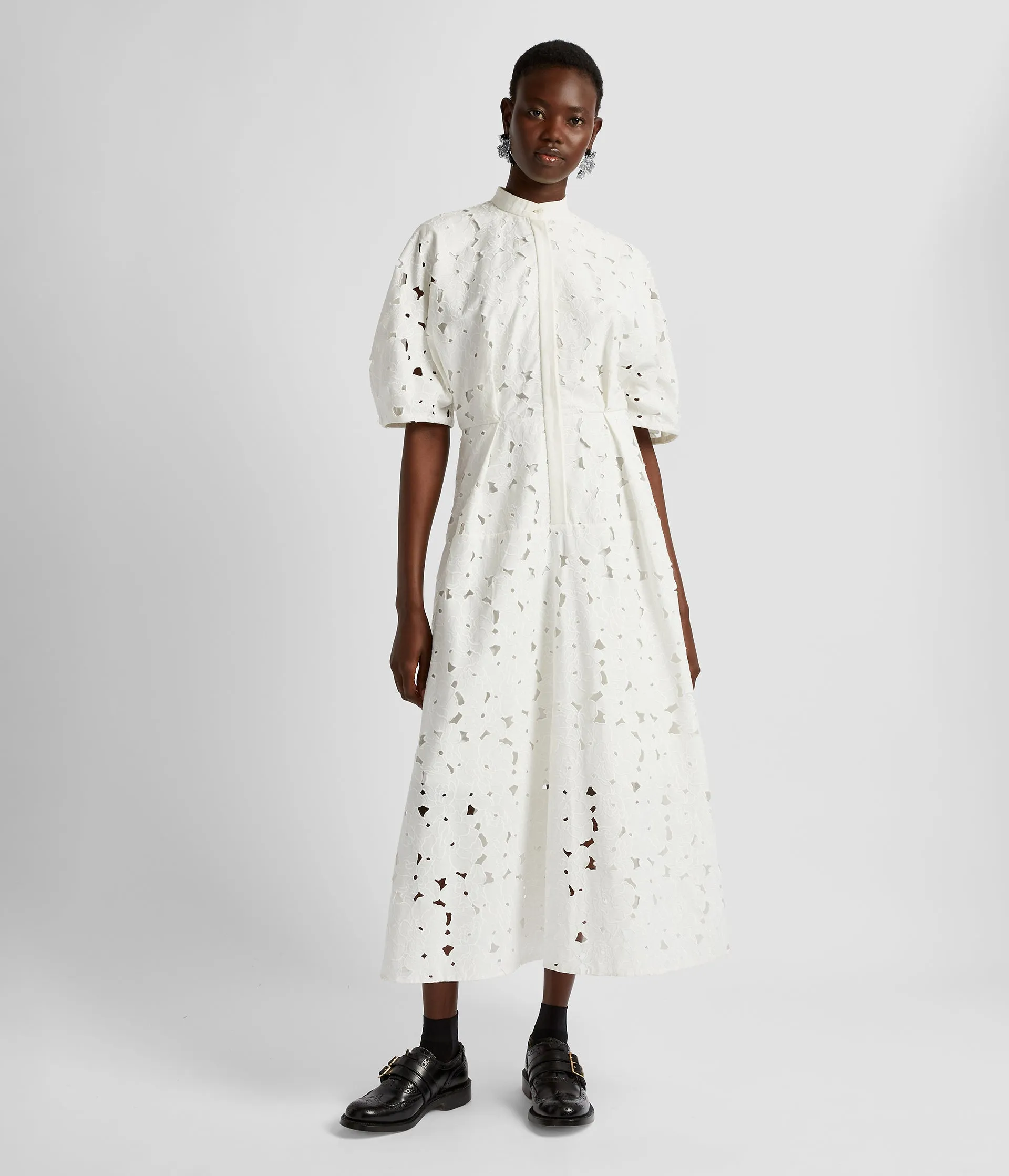 Short Sleeve Midi Shirt Dress sold by ERDEM product image thumbnail 4