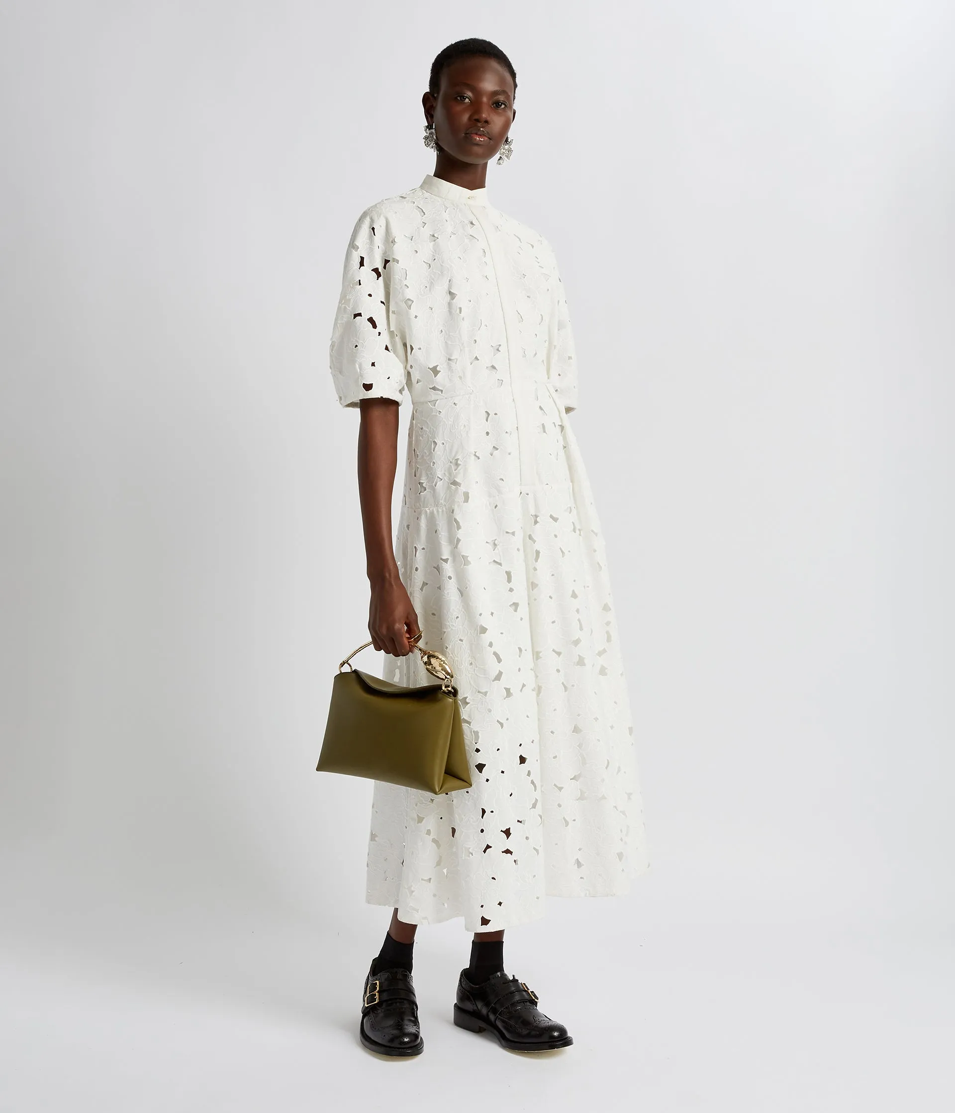 Short Sleeve Midi Shirt Dress sold by ERDEM product image thumbnail 2