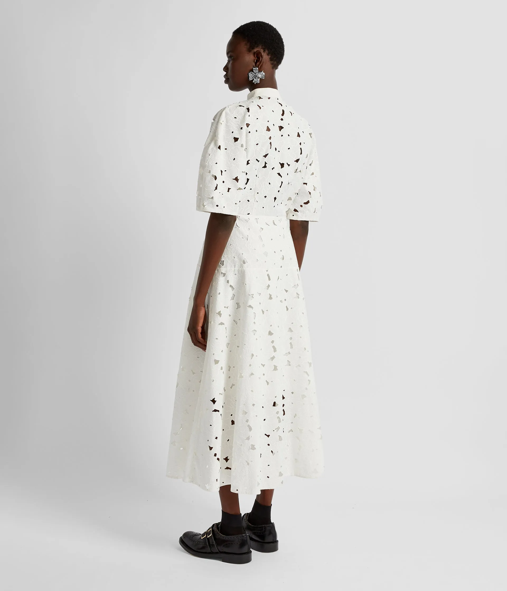 Short Sleeve Midi Shirt Dress sold by ERDEM product image thumbnail 3