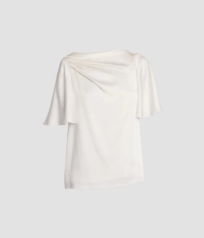 Draped Short Sleeve Top sold by ERDEM