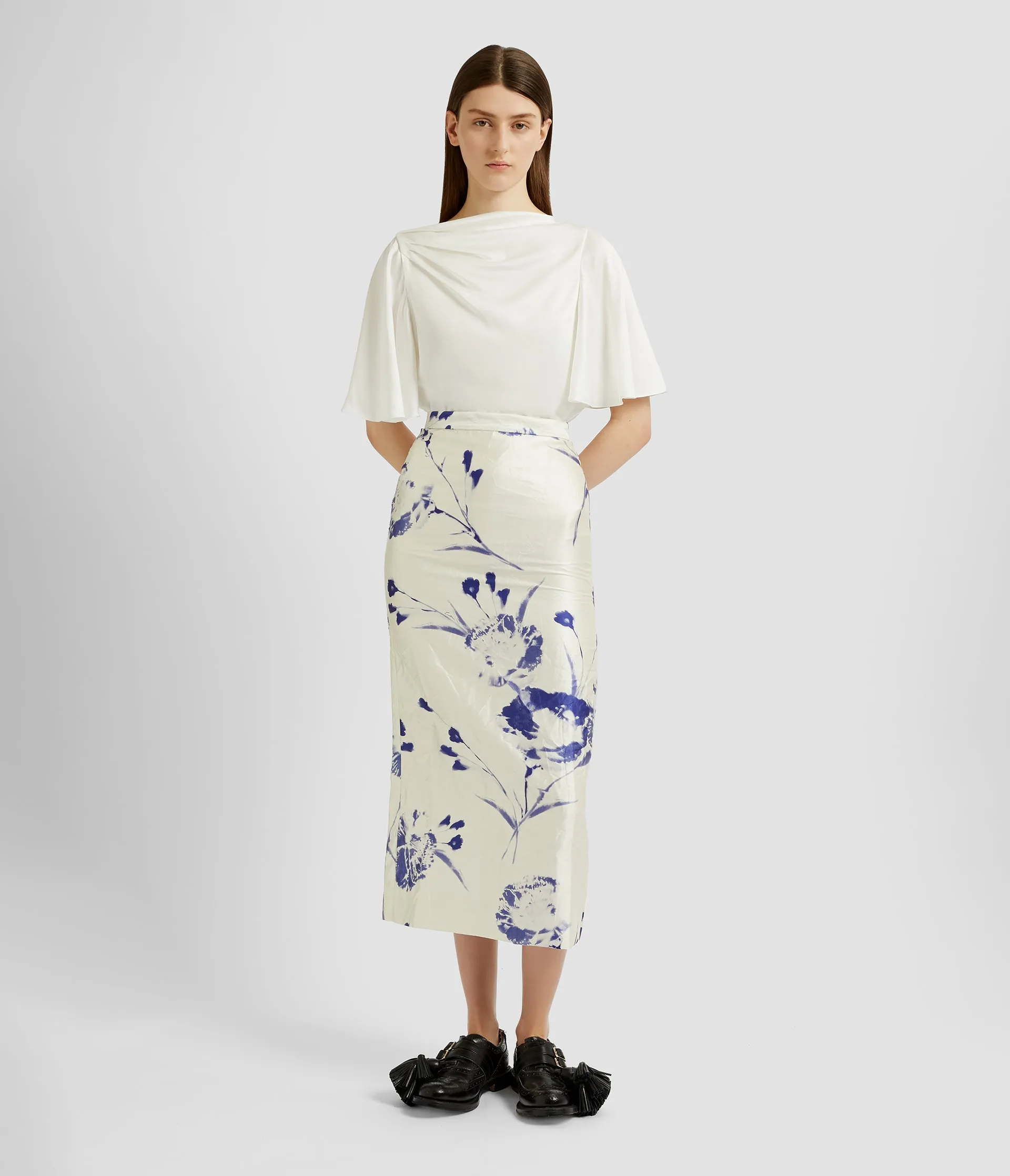 Draped Short Sleeve Top sold by ERDEM product image thumbnail 2