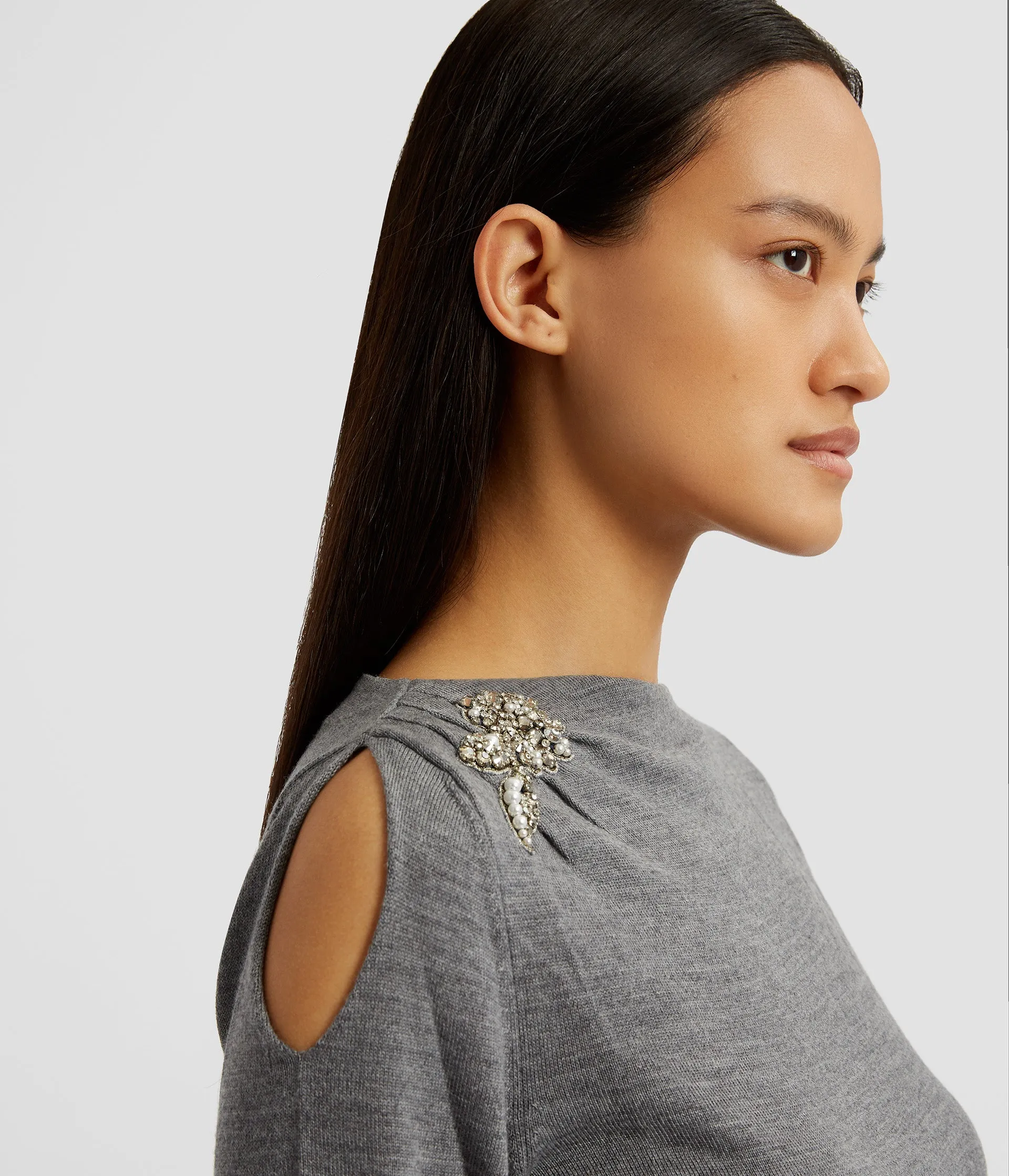 Drape Detail Knit Jumper sold by ERDEM product image thumbnail 5