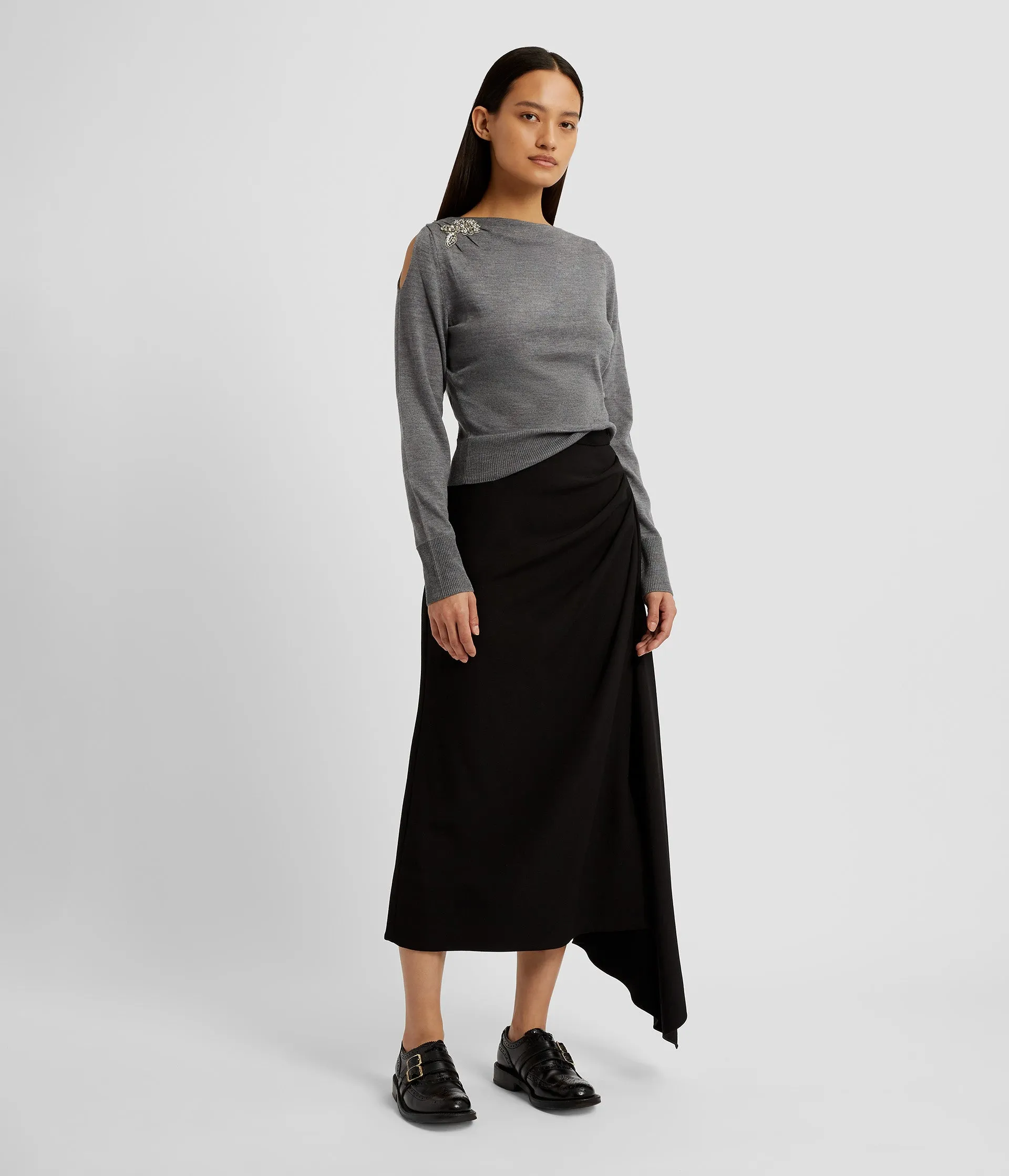 Drape Detail Knit Jumper sold by ERDEM product image thumbnail 2