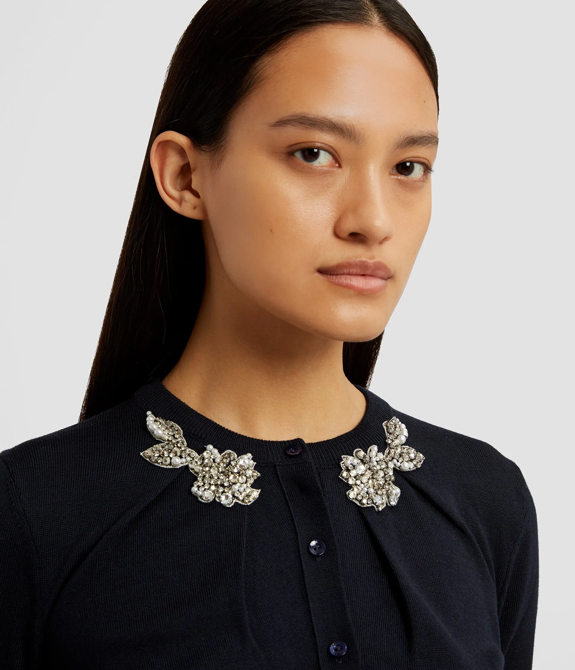 Drape Detail Knit Cardigan sold by ERDEM product image thumbnail 5