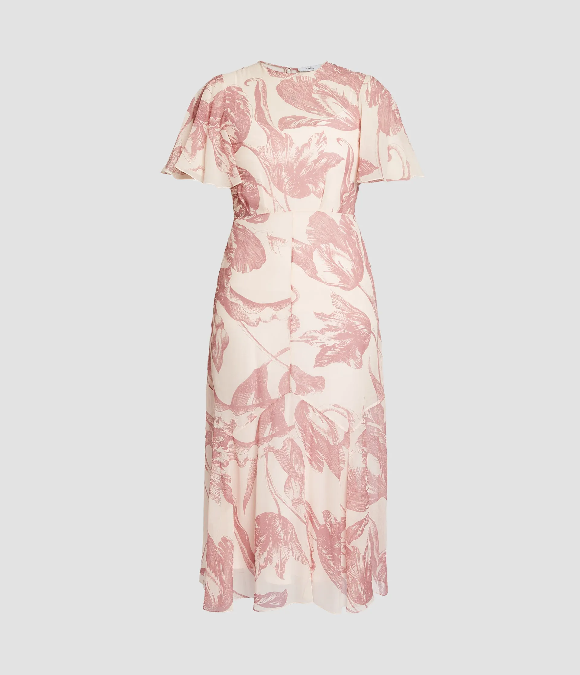 Floral Print Silk Voile Midi Dress sold by ERDEM