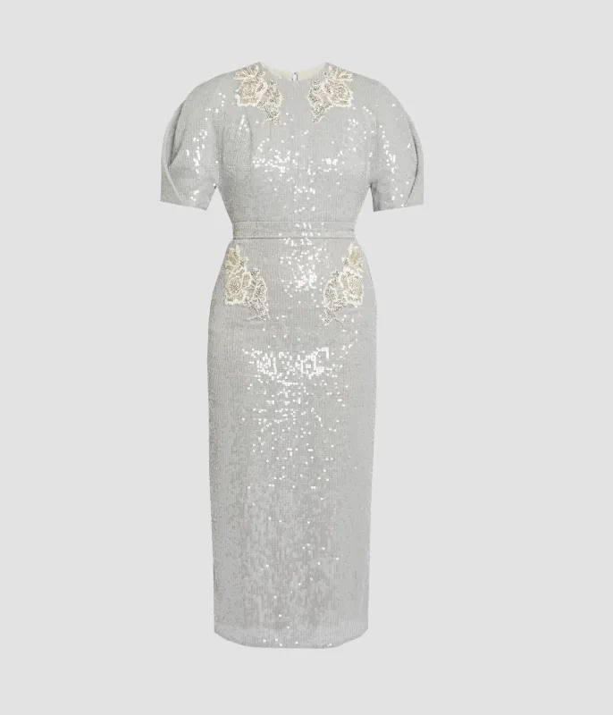 Embellished Sequins Midi Dress sold by ERDEM