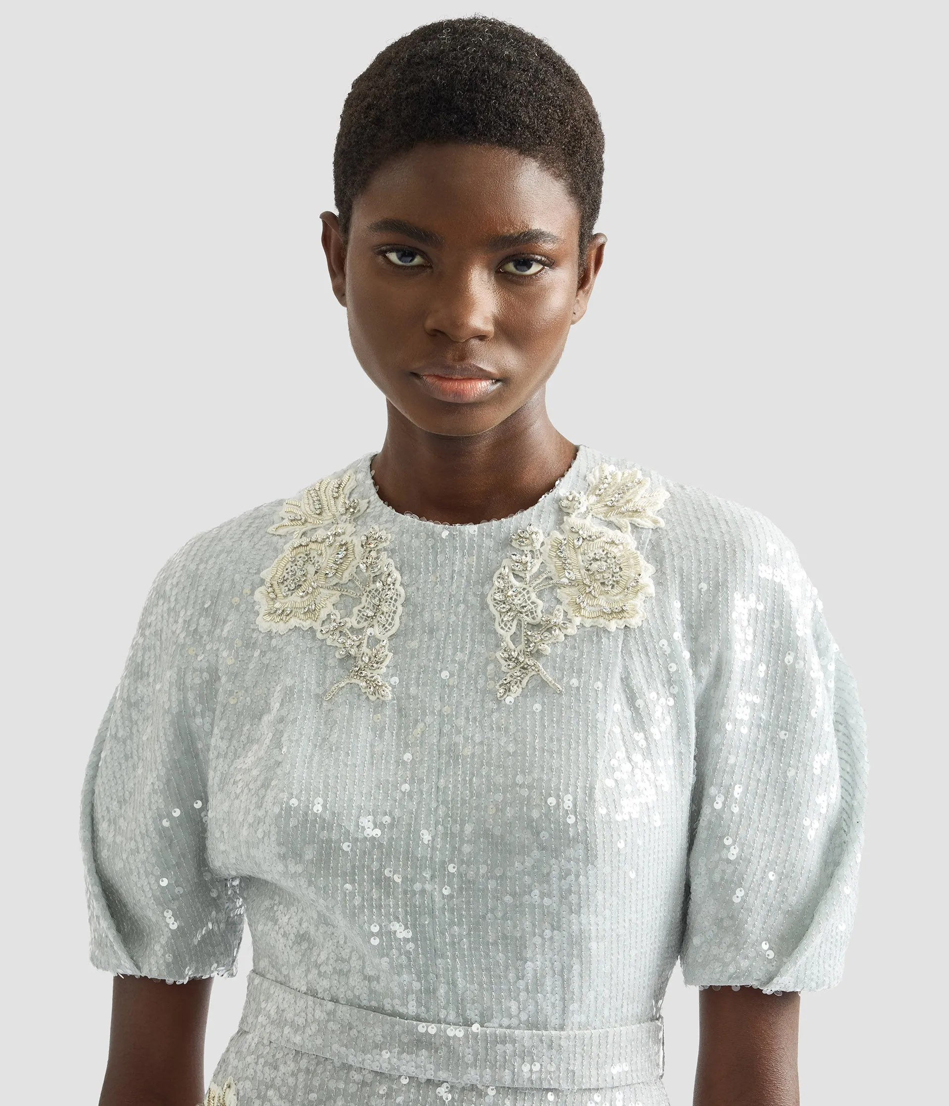 Embellished Sequins Midi Dress sold by ERDEM product image thumbnail 4