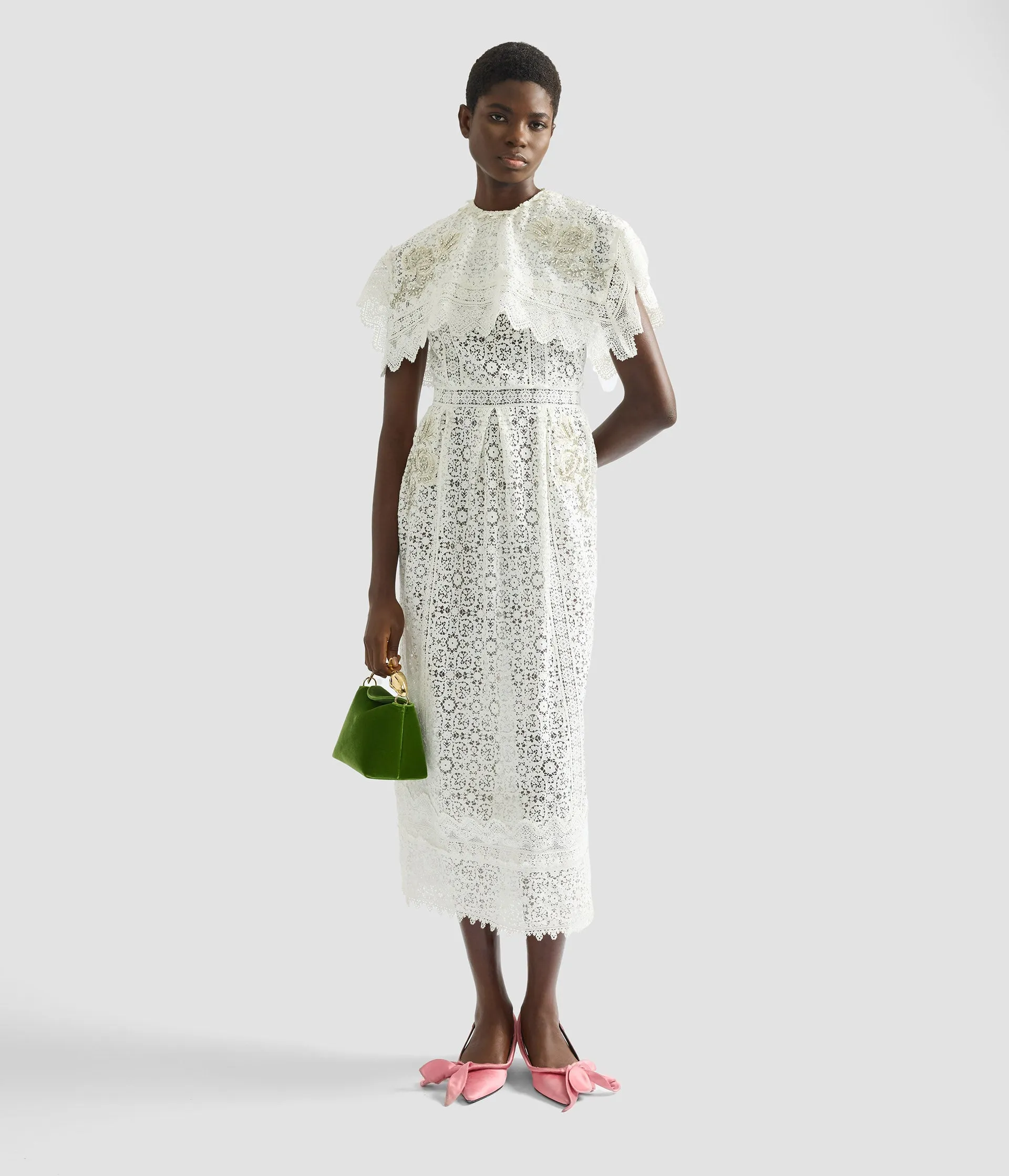 Embroidered Guipure Midi Dress sold by ERDEM product image thumbnail 2