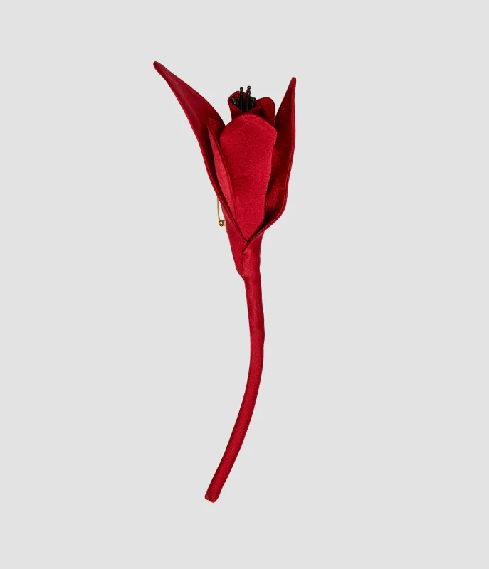 Satin Flower Brooch made by ERDEM
