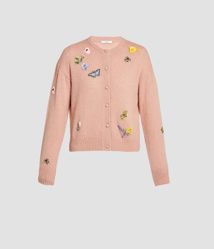 Embellished Crew Neck Cardigan sold by ERDEM