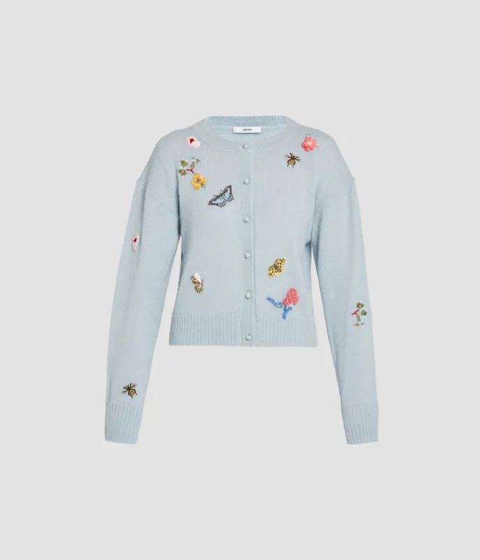 Embellished Crew Neck Cardigan sold by ERDEM